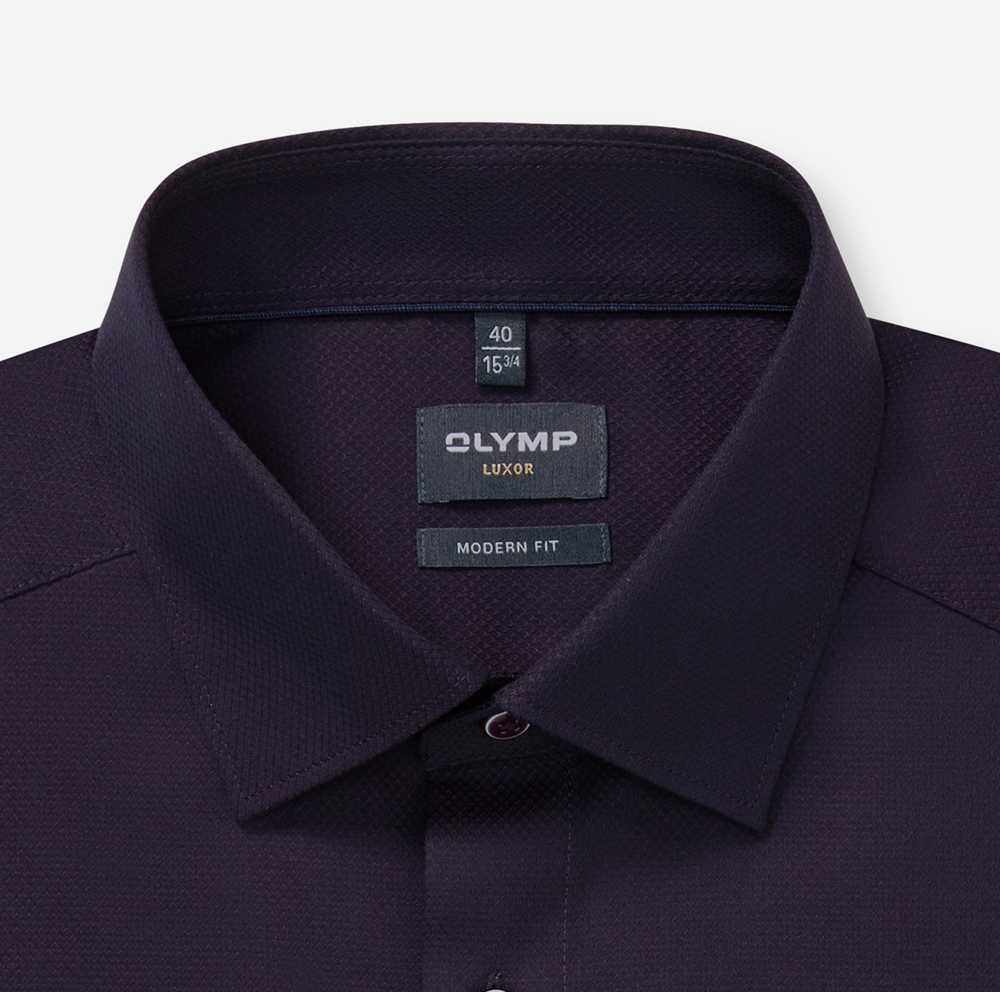 OLYMP Langarmhemd »Luxor« modern fit, New-Kentkragen. fein gemustert