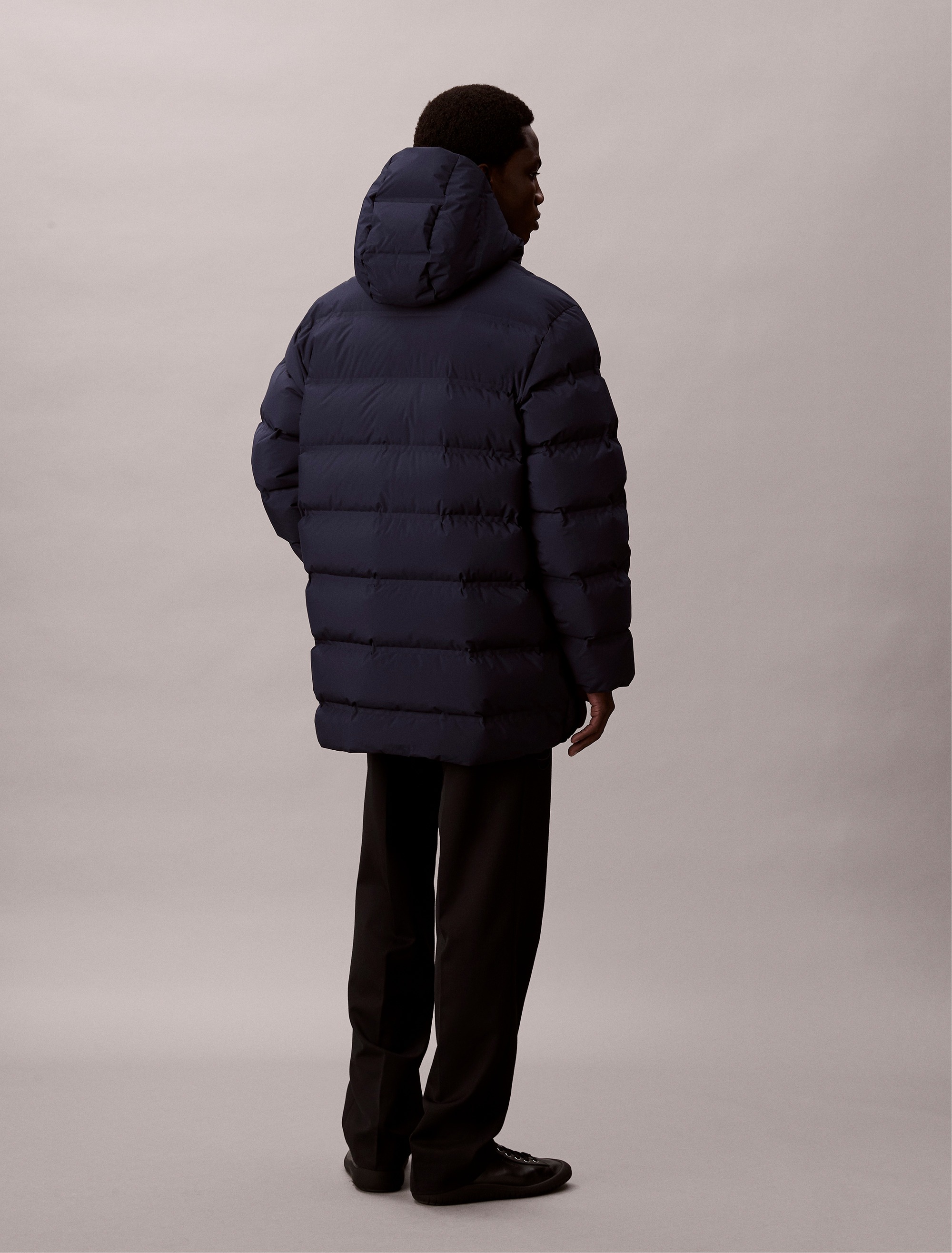 Calvin Klein Steppmantel »LS BONDED CHNNLD LONG HOODED PUF«, Mit Rundhalsausschnitt, regular fit