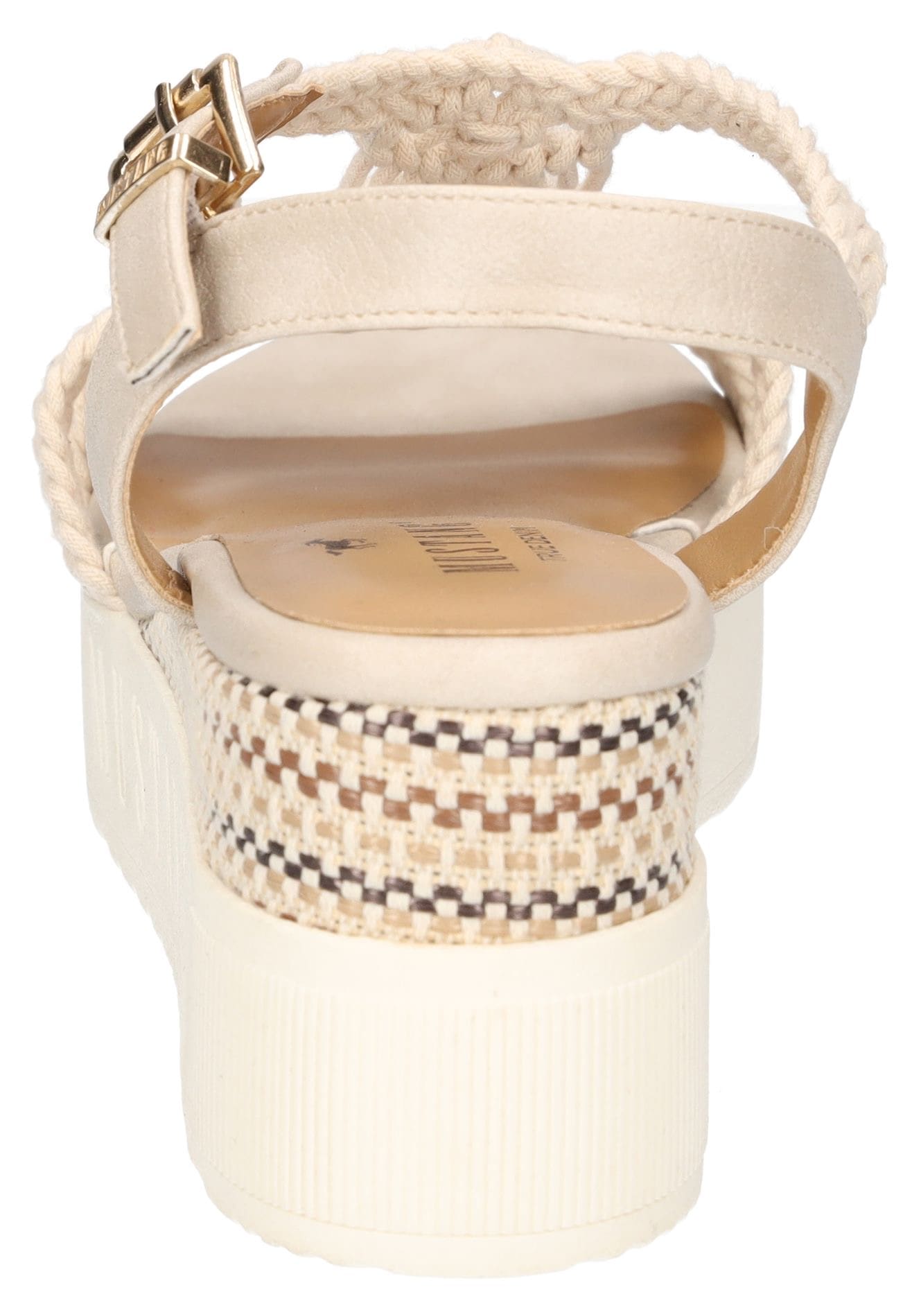 Mustang Shoes Keilsandalette, Plateausandale, Sandale mit bezogenem Keilabsatz