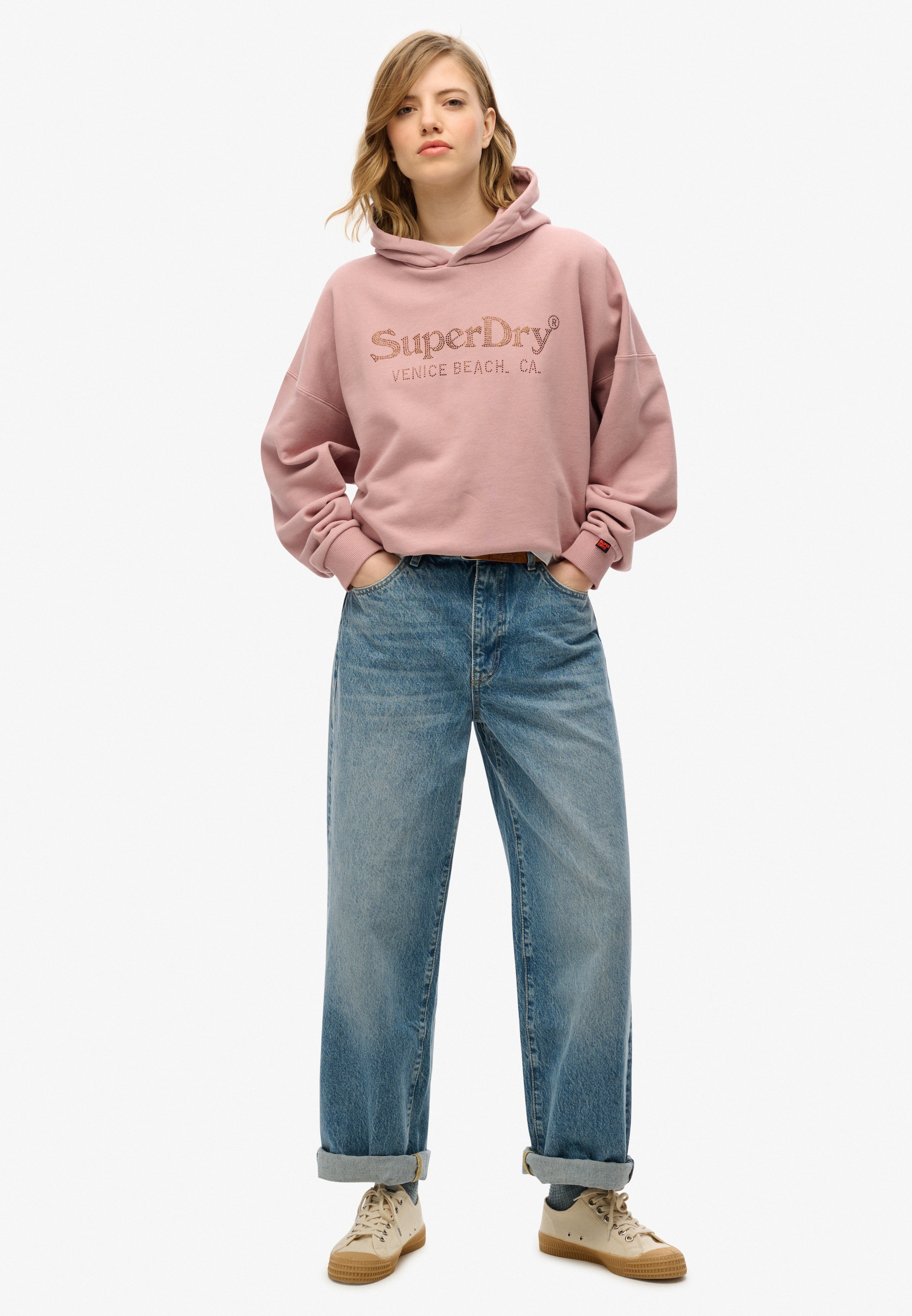 Superdry Kapuzensweatshirt »VENUE METALLIC RELAXED HOOD«
