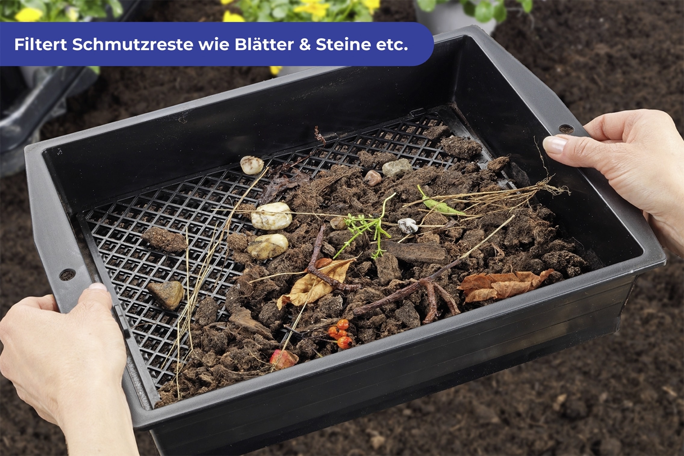 Maximex Gartensieb mit verstellbarem Siebeinsatz