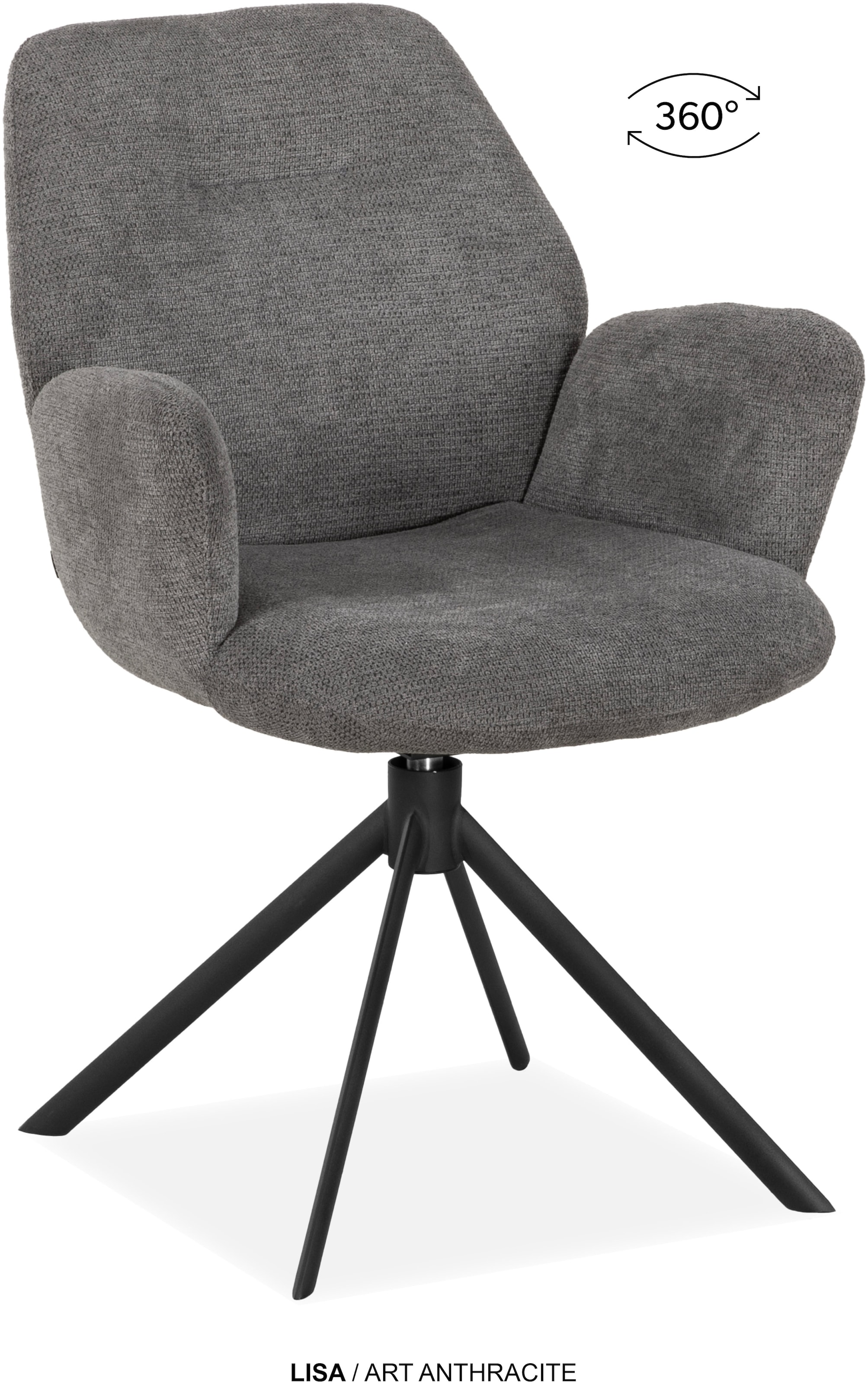 OMG Design Esszimmerstuhl »Lisa« (Set) 1 Stk.Drehstuhl mit auto-return, Armlehnenstuhl