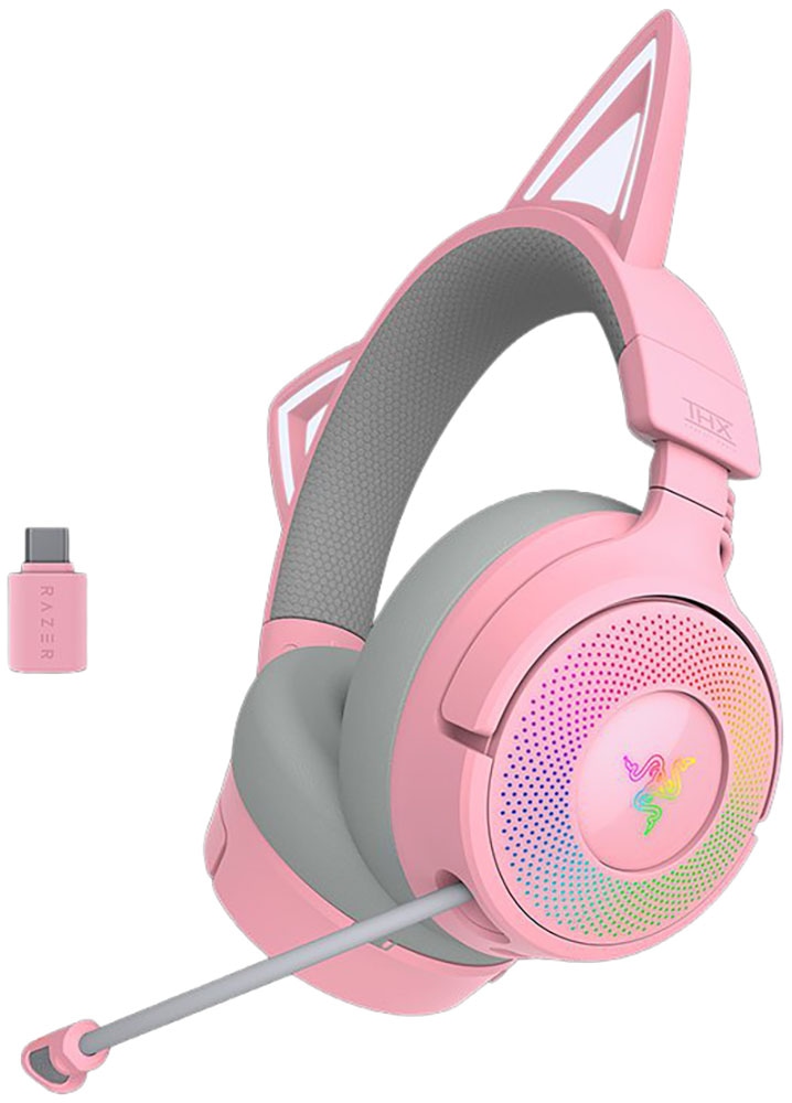 RAZER Gaming-Headset »Kraken Kitty V3 Pro« Bluetooth Stummschaltung | integrierte Steuerung für Anrufe und Musik