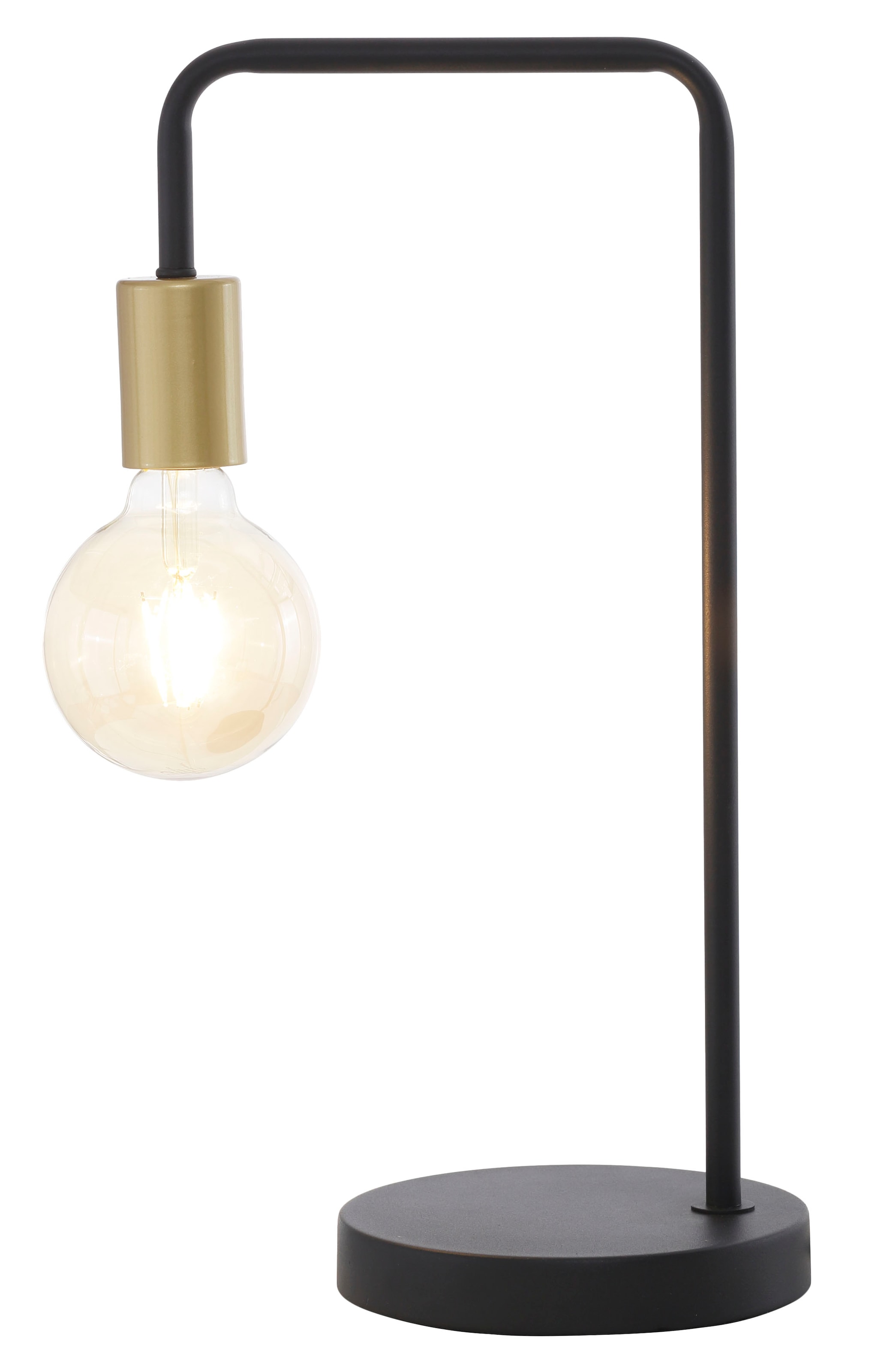 Leonique Tischleuchte »Jarla«, 1 flammig-flammig, Tischlampe mit goldfarbenen/schwarzen Fassungen, Höhe 42 cm