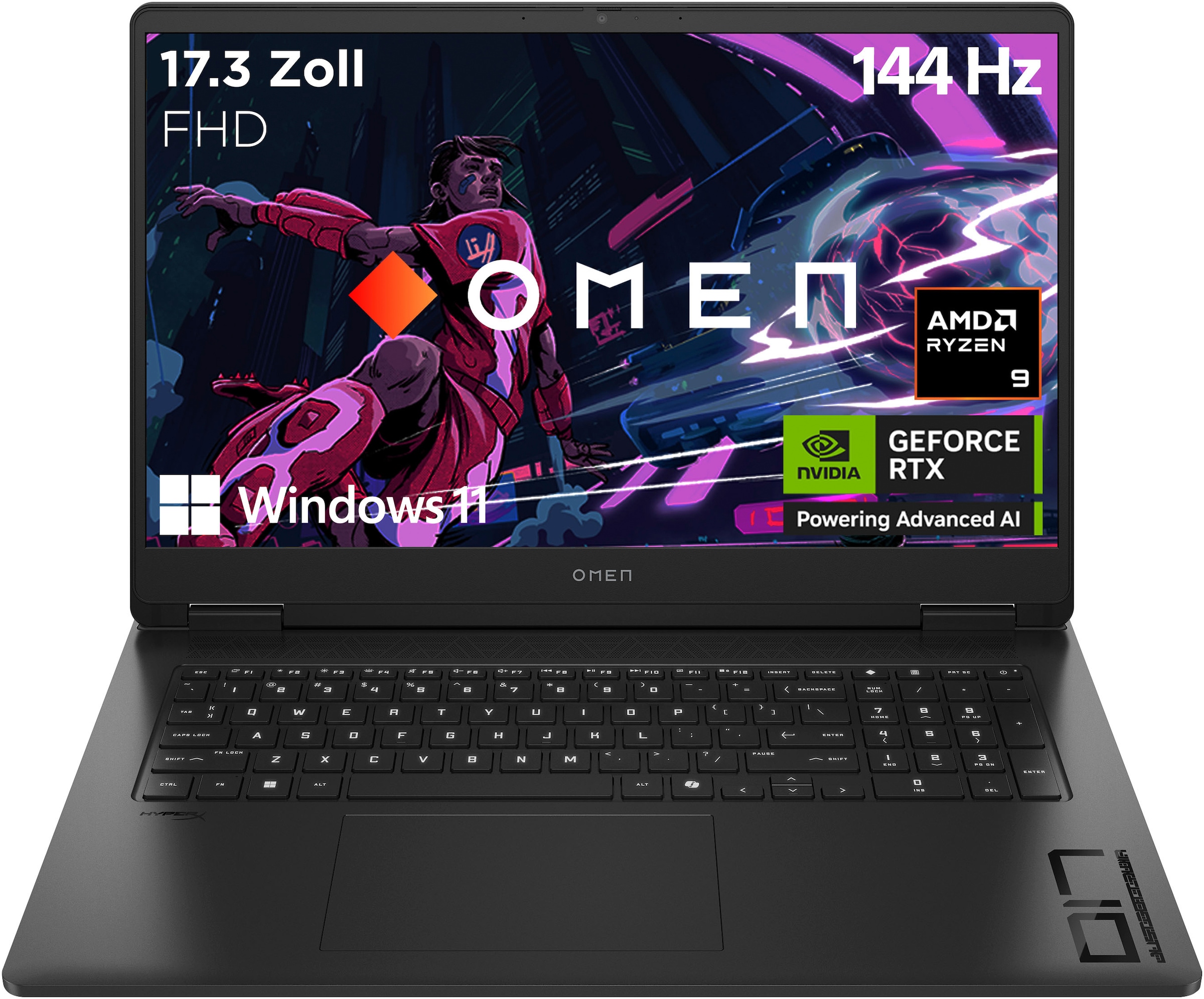 HP Gaming-Notebook »OMEN 17-db0095ng«, 43,9 cm, / 17,3 Zoll, AMD, Ryzen 9, GeForce RTX 4060, 1000 GB SSD