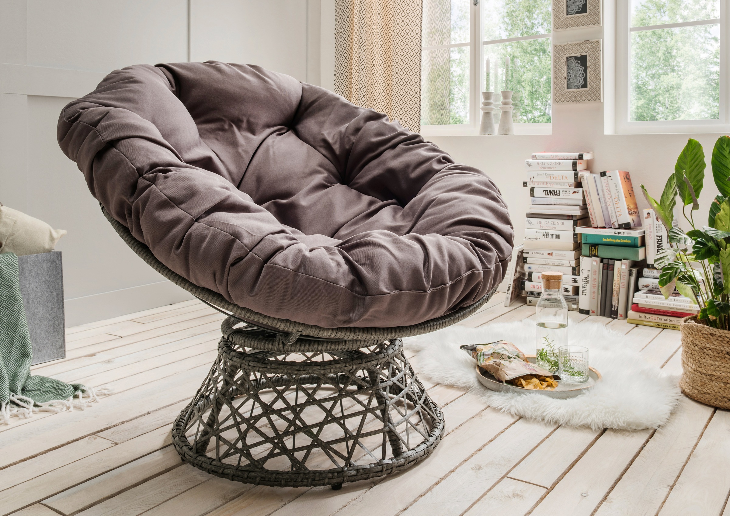 Destiny Loungesessel »Coco Sit Schwenksessel«, (1 St.), Polyrattan, drehbar