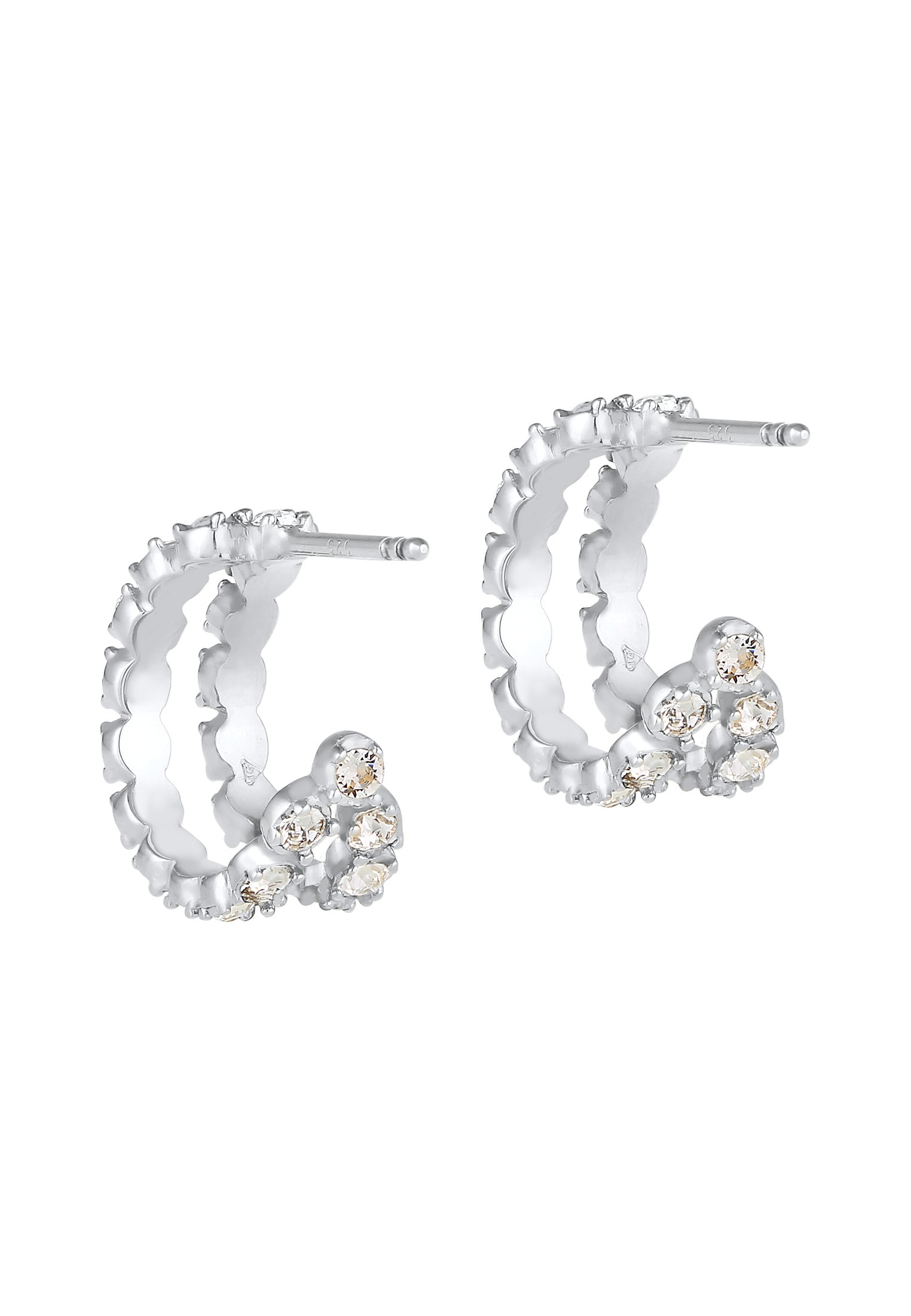 Elli Paar Ohrstecker »Ohrringe Creolen Stecker 925 Silber, mit Kristallen von Swarovski®«