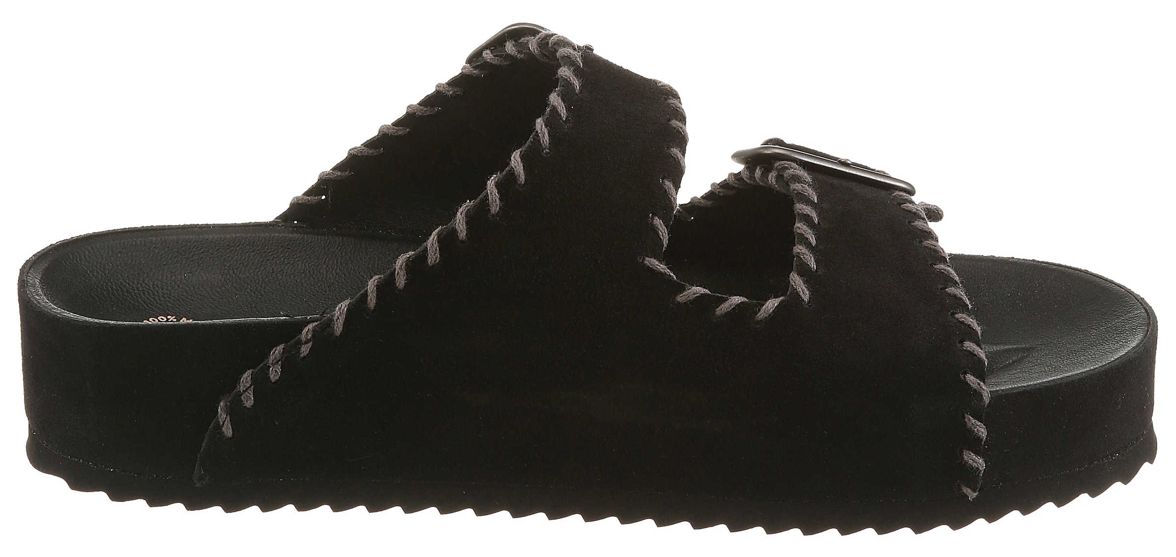 VERBENAS Pantolette »ELENA SERRAJE PASADO«  Sommerschuh, Hausschuh, Strandschuh mit zwei verstellbaren Schnallen