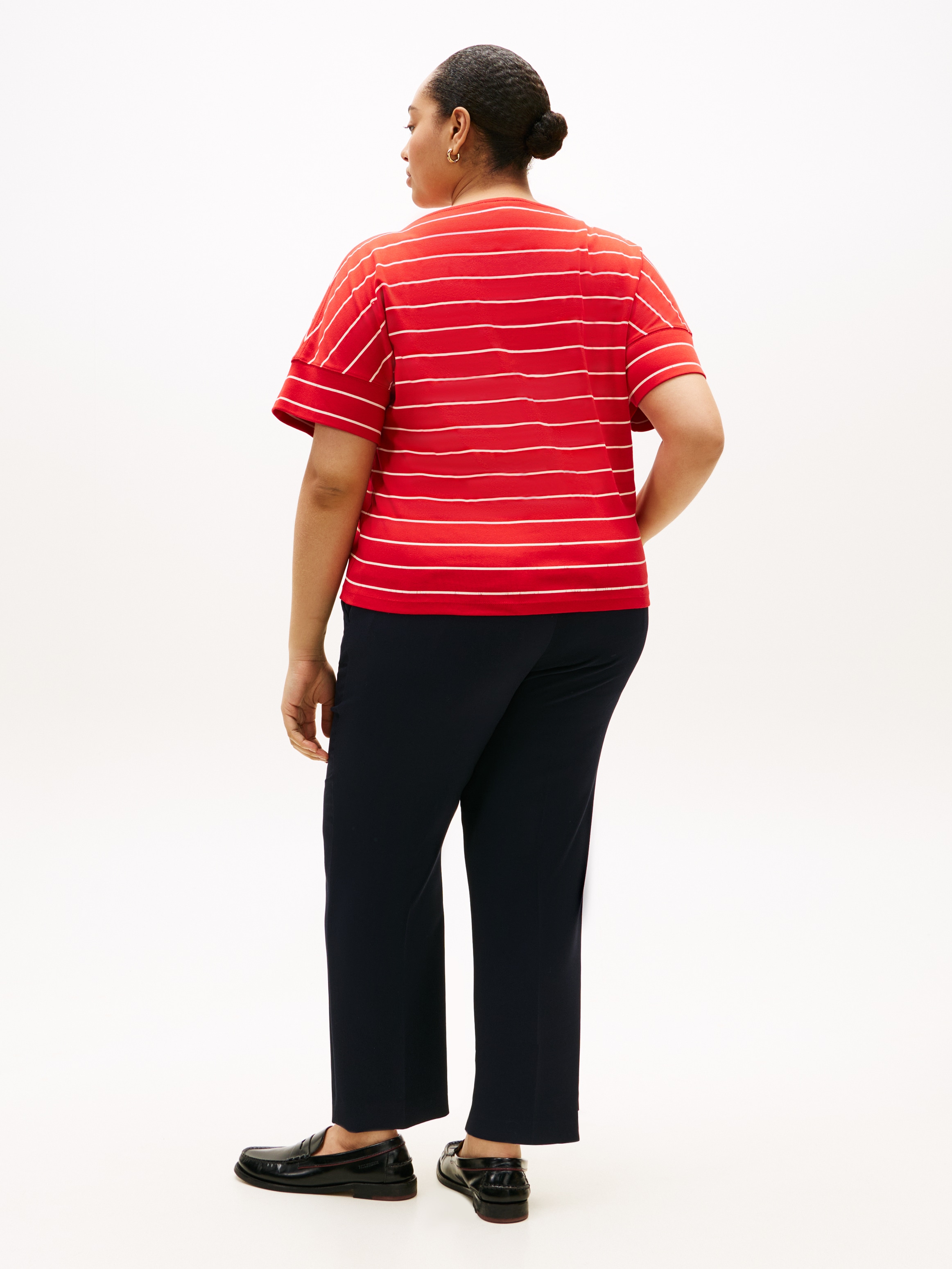 Tommy Hilfiger Curve Kurzarmshirt »CRV MDRN CODY CAP SLV C-NK TEE« in großen Größen