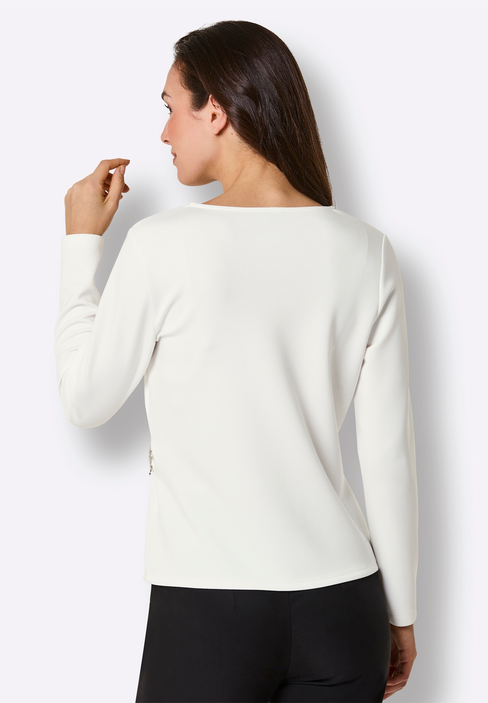 creation L T-Shirt »Modal-Mix-Sweatshirt V-Shirt«