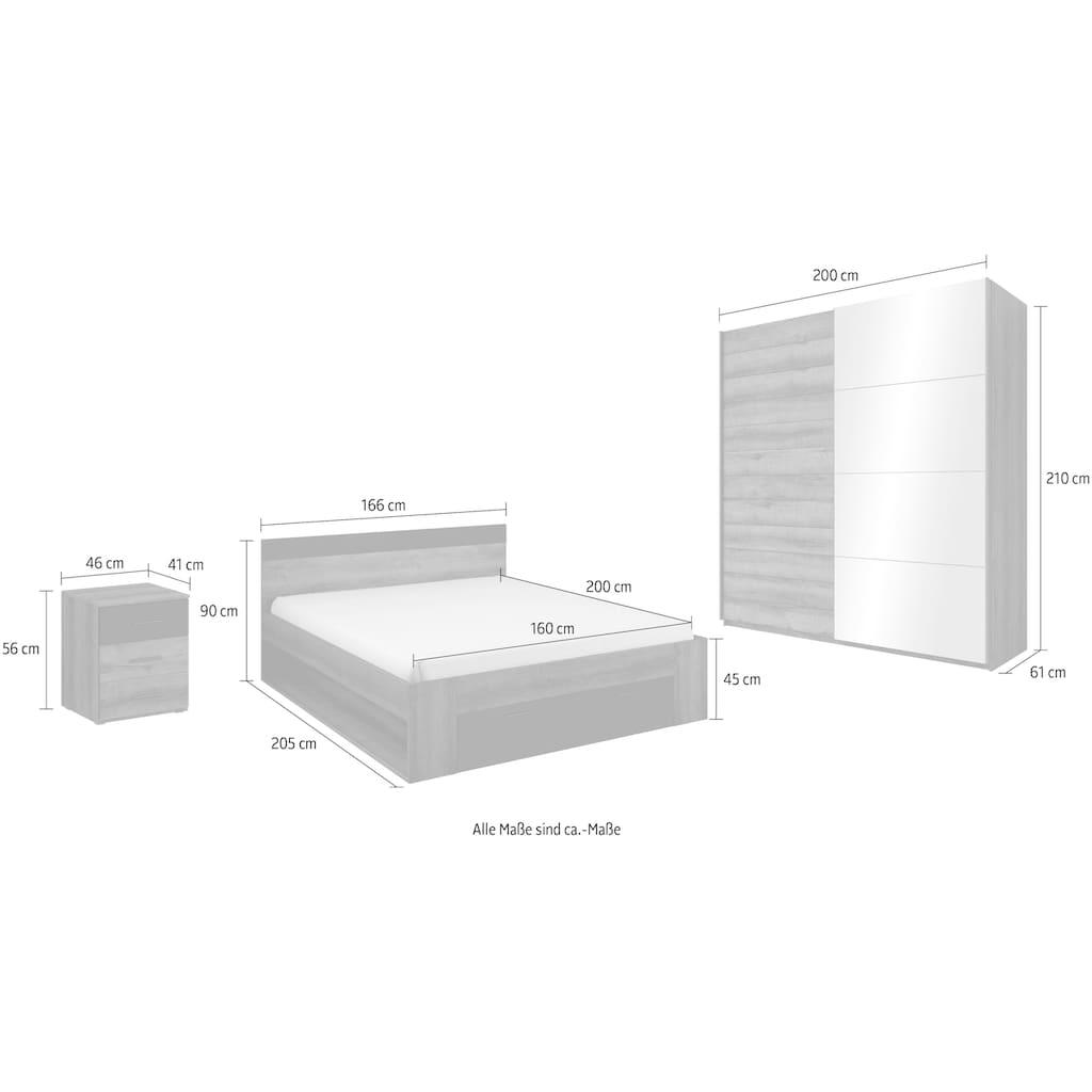 Helvetia Schlafzimmer-Set »Beta«, (4 St.)