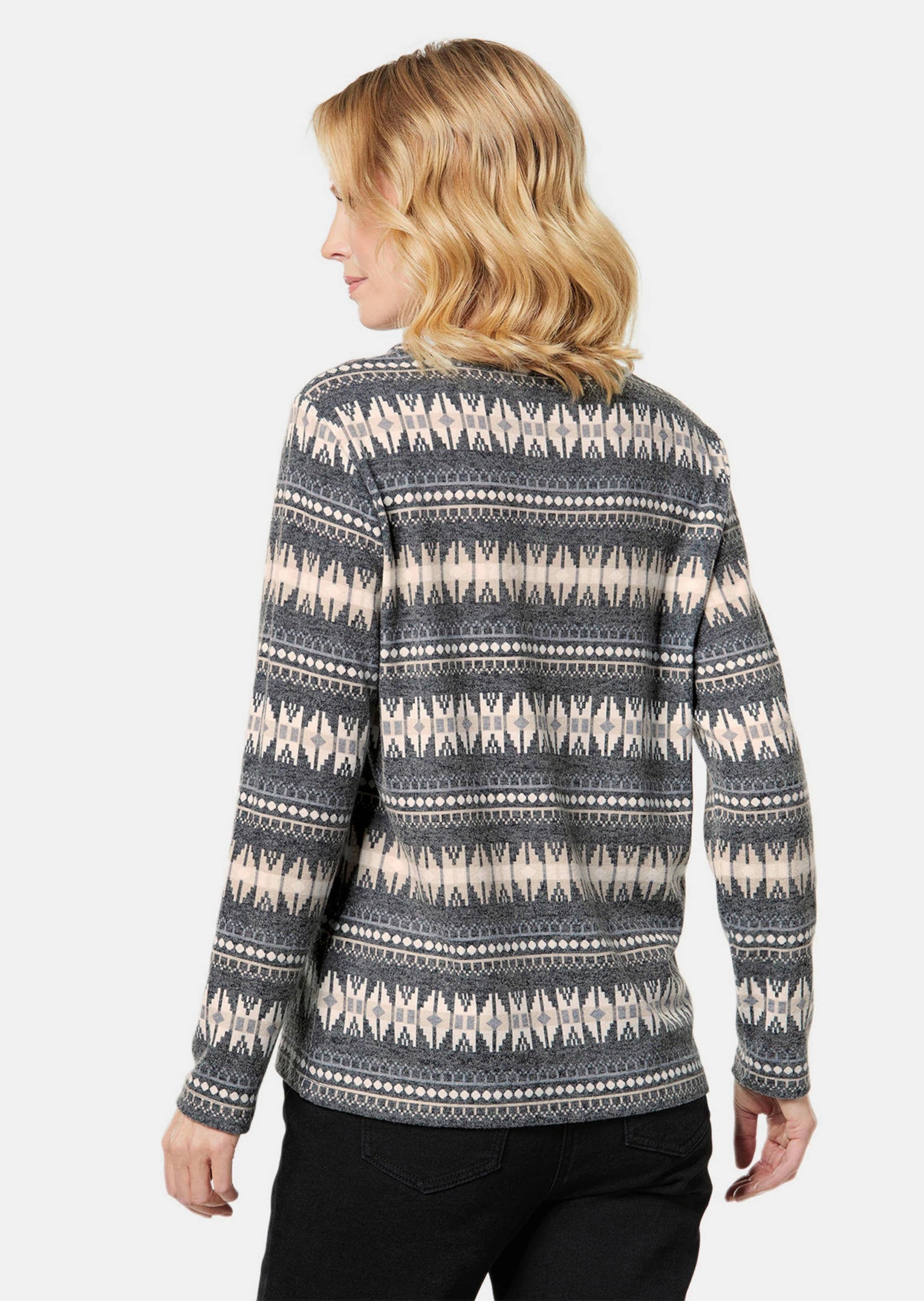 GOLDNER Longpullover »Kombistarkes Shirt aus flauschiger Ware«