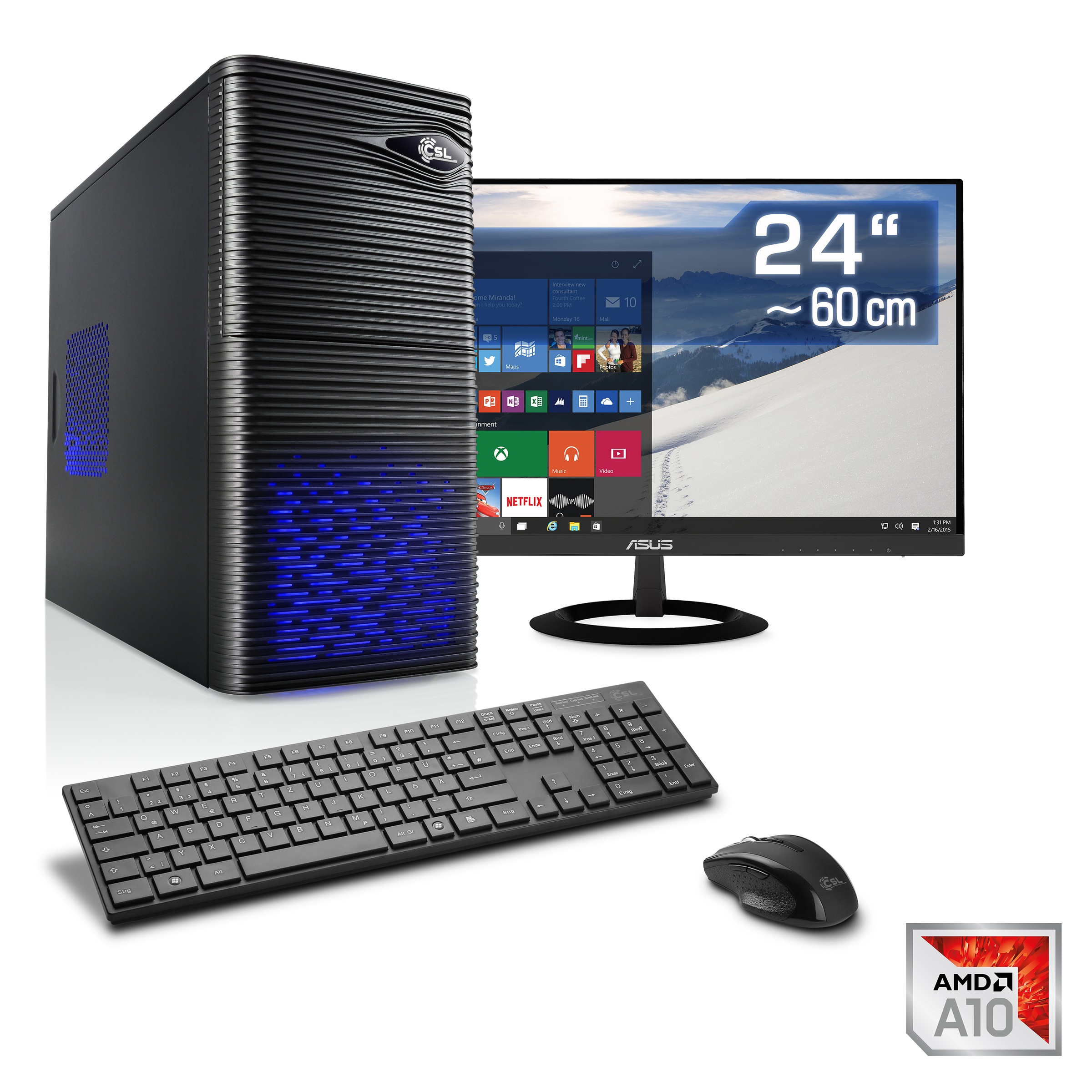 »Sprint T4515 Windows 10 Home« PC-Komplettsystem (AMD, A10)