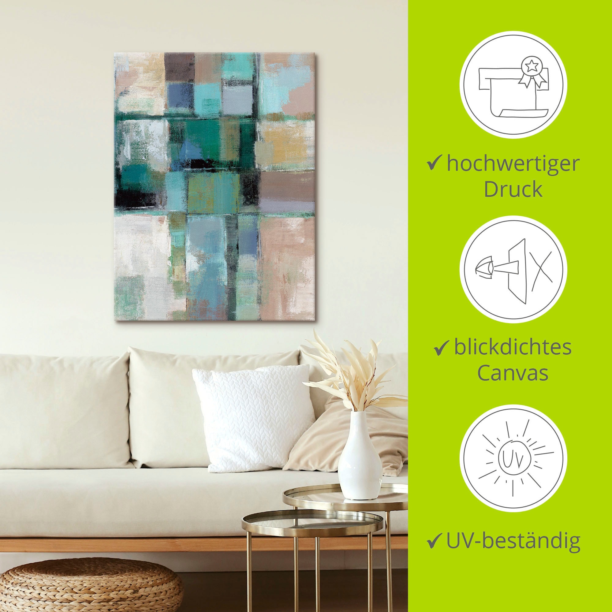 Artland Leinwandbild »Inselfarben II« Muster 1 Stk. tlg. auf Holzrahmen gespannt