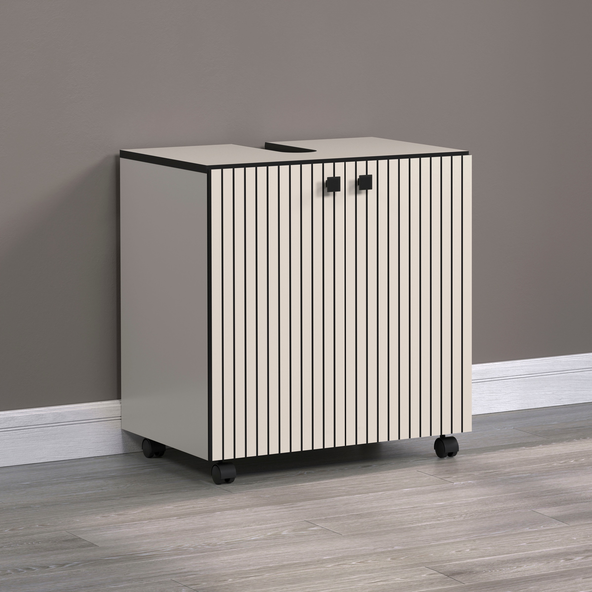 welltime Waschbeckenunterschrank »Amrum« Waschtisch auf Rollen - (B/T/H) wahlweise 60-80/42/64 cm