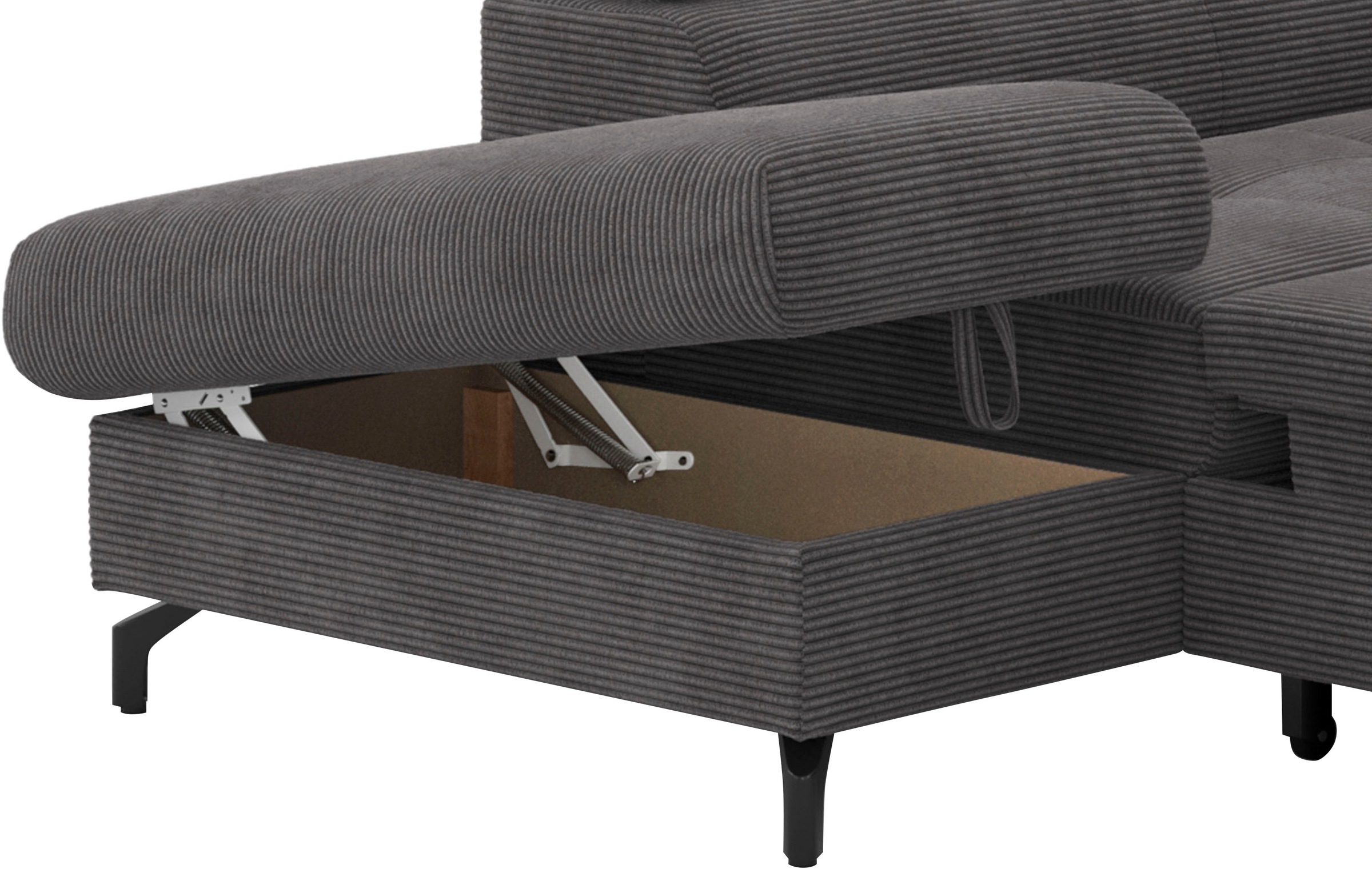 COTTA Ecksofa »Aura L-Form«, mit Schlaffunktion, Bettkasten und Kopfteilverstellung