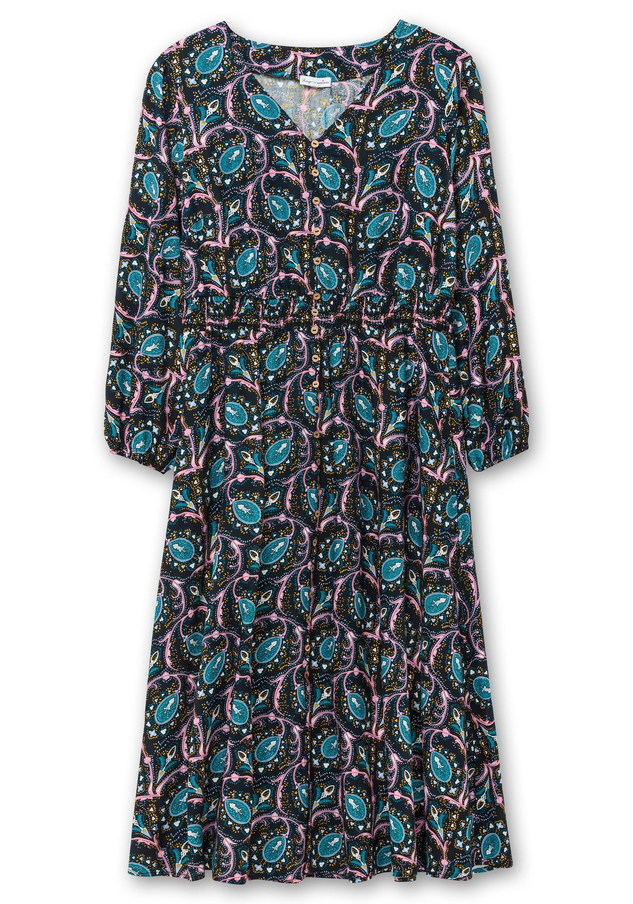 Sheego Maxikleid »Maxikleid mit Paisleyprint und Taillen-Smokbund«