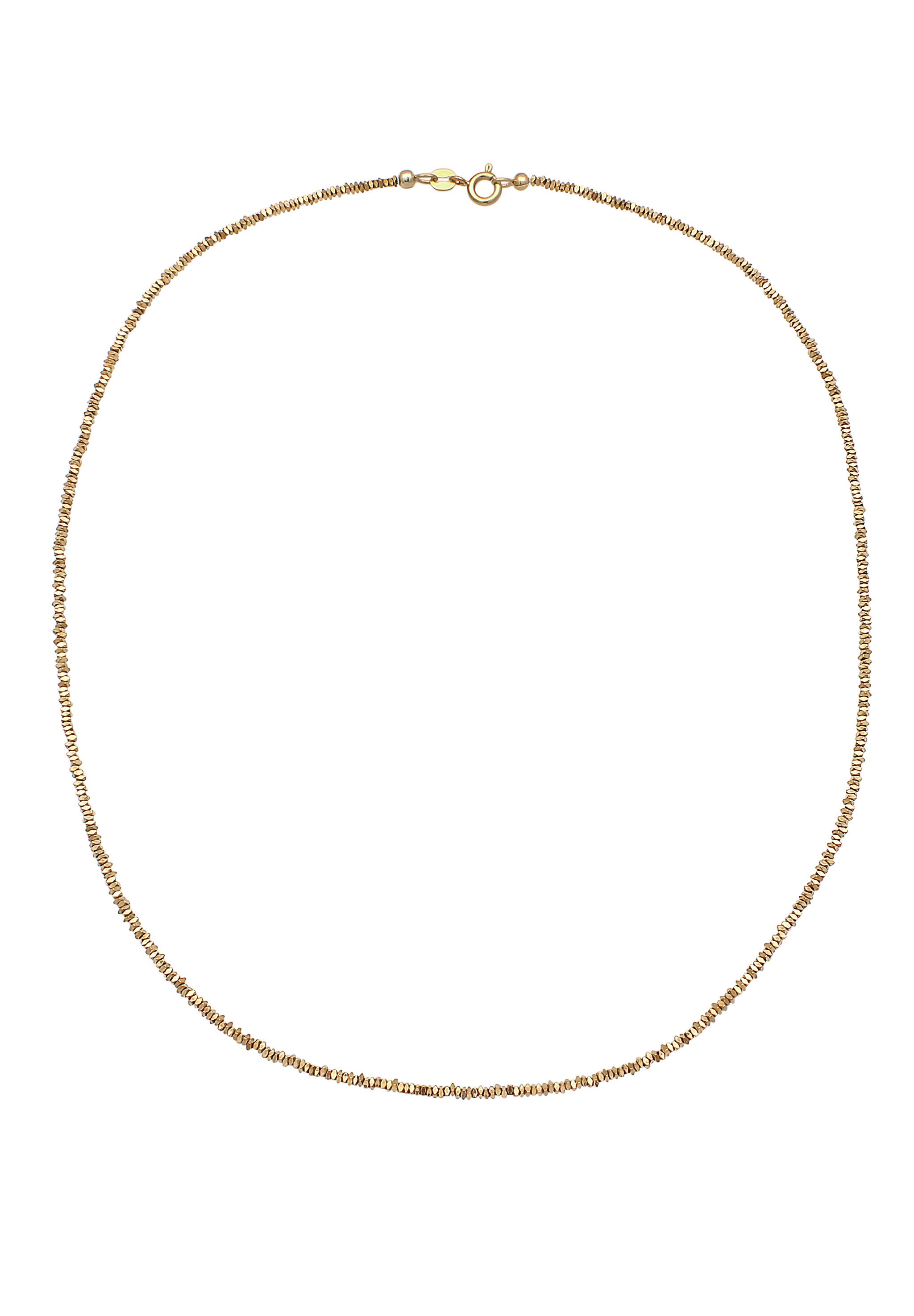 Elli Silberkette »Halskette Perlen Synthetischer Hämatit Gold 925 Sterling Silber vergoldet«
