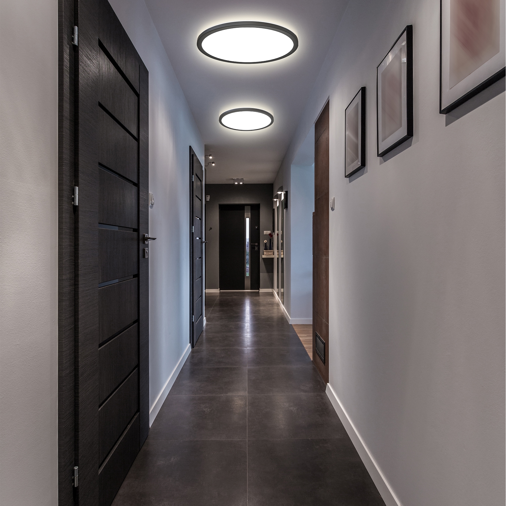 B.K.Licht LED Deckenleuchte, ultraflaches LED Panel mit LED Backlight, 22 Watt, 3.000 Lumen, 4.000 Kelvin, nicht dimmbar, Ø 42,00 cm