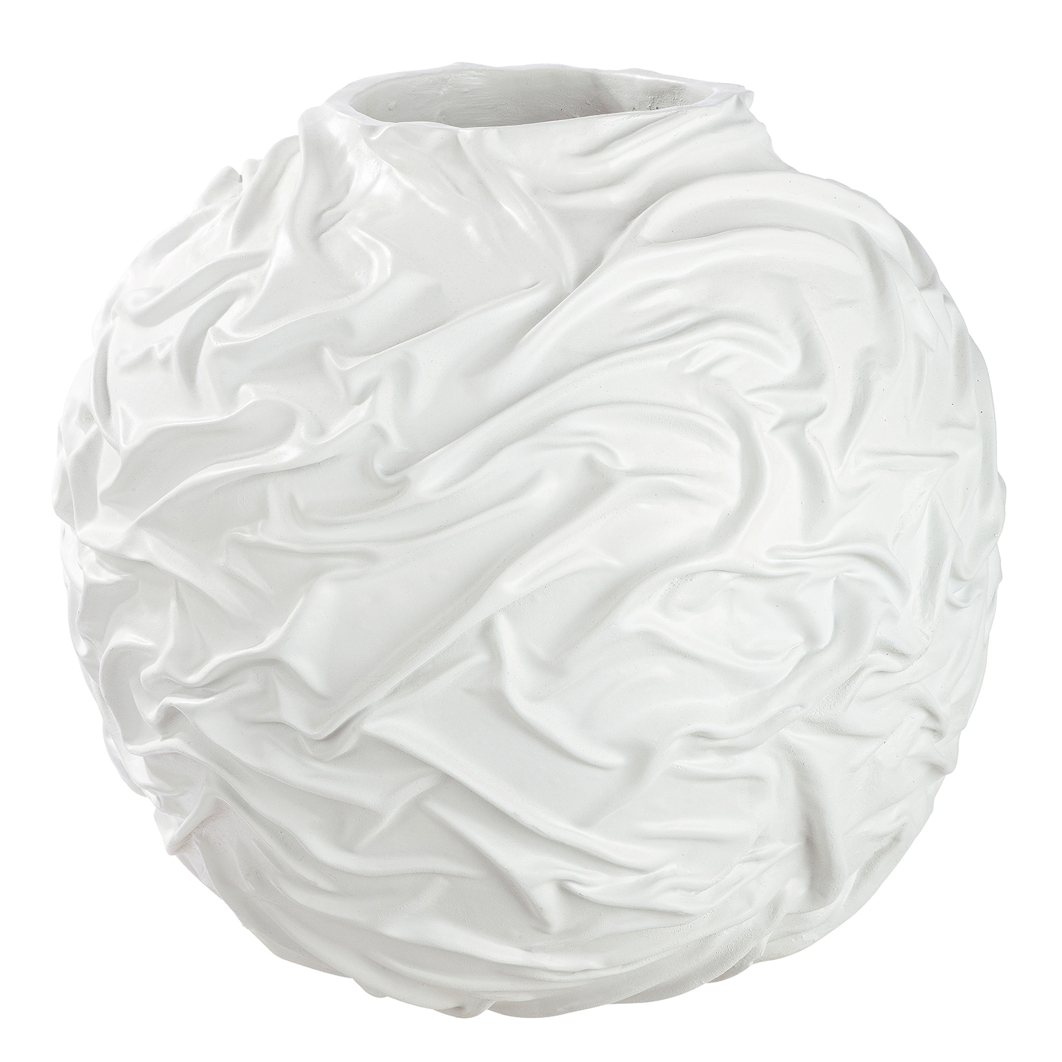 GILDE Bodenvase »Bodenvase organisch Drapes weiß«