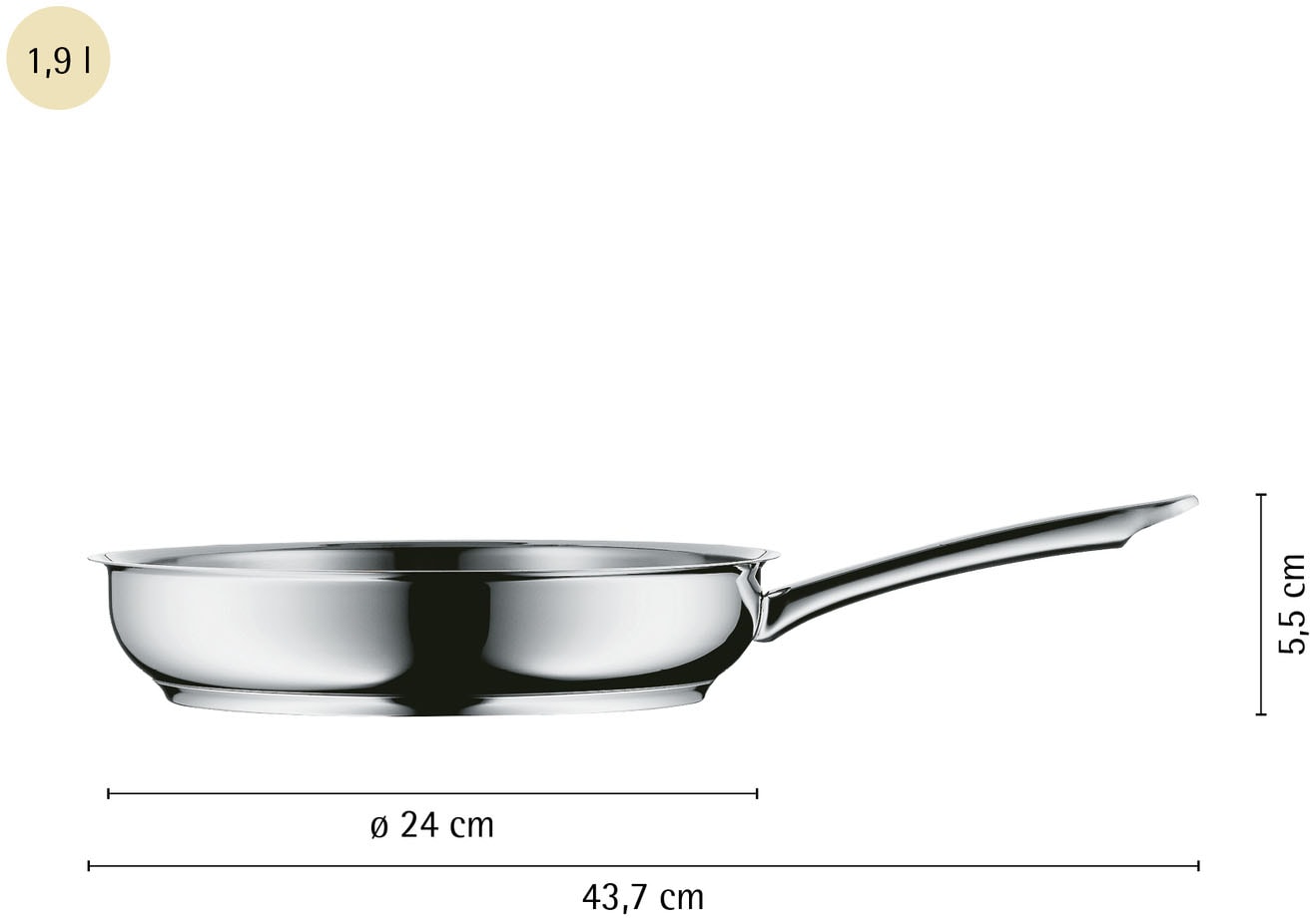 WMF Bratpfanne »Profi, induktionsgeeignet, unbeschichtet, ideal für scharfes Anbraten« Cromargan® Edelstahl Rostfrei 18/10 extrem strapazierfähig und langlebig, für alle Herdarten geeignet