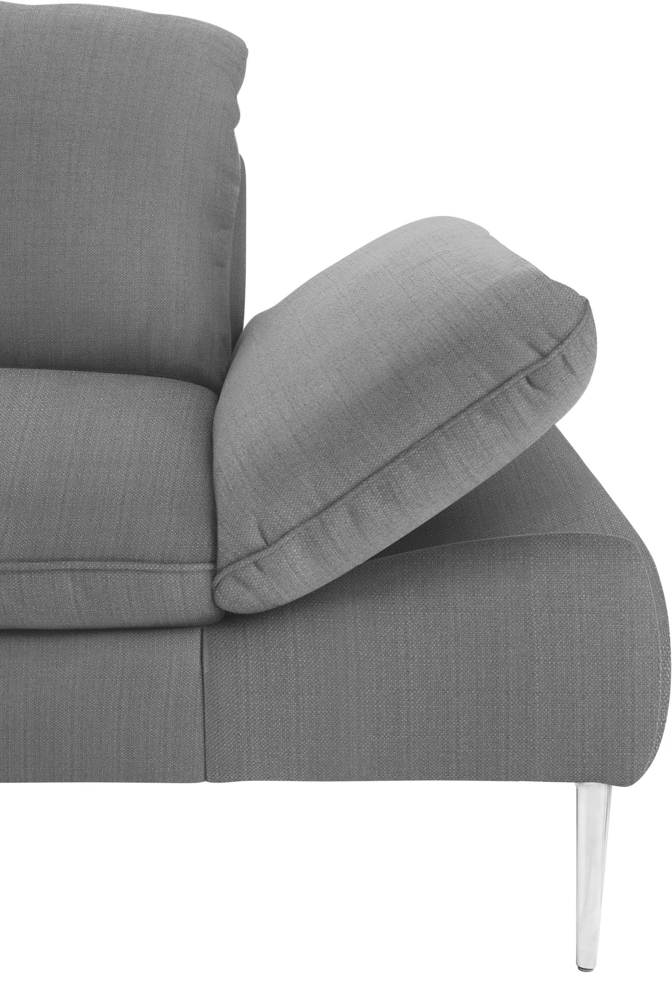 W.SCHILLIG 2-Sitzer »enjoy&MORE«, mit Sitztiefenverstellung, Füße Chrom glänzend, Breite 202 cm