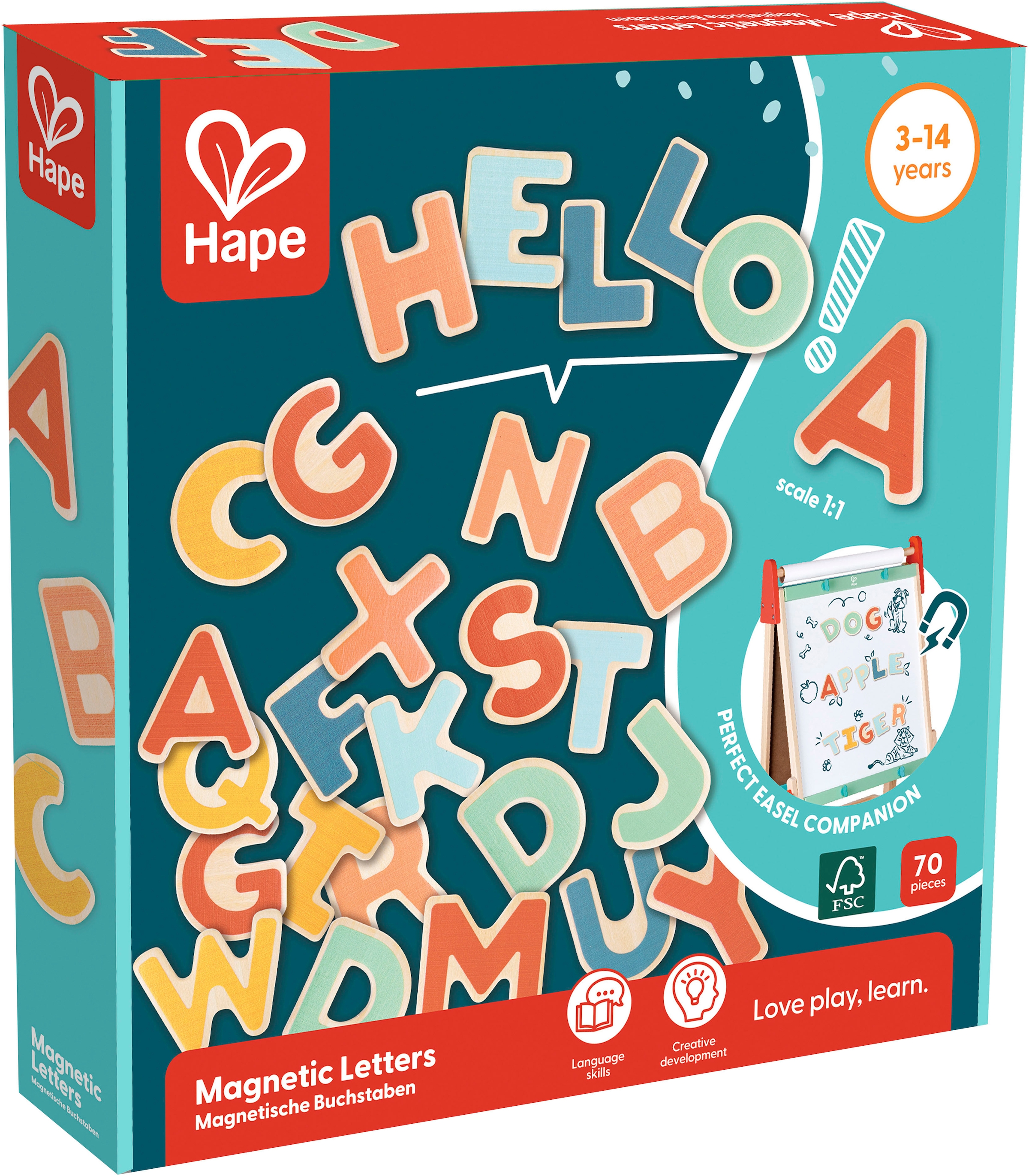 Hape Begrenzungsmagnetband »Magnetische Buchstaben«