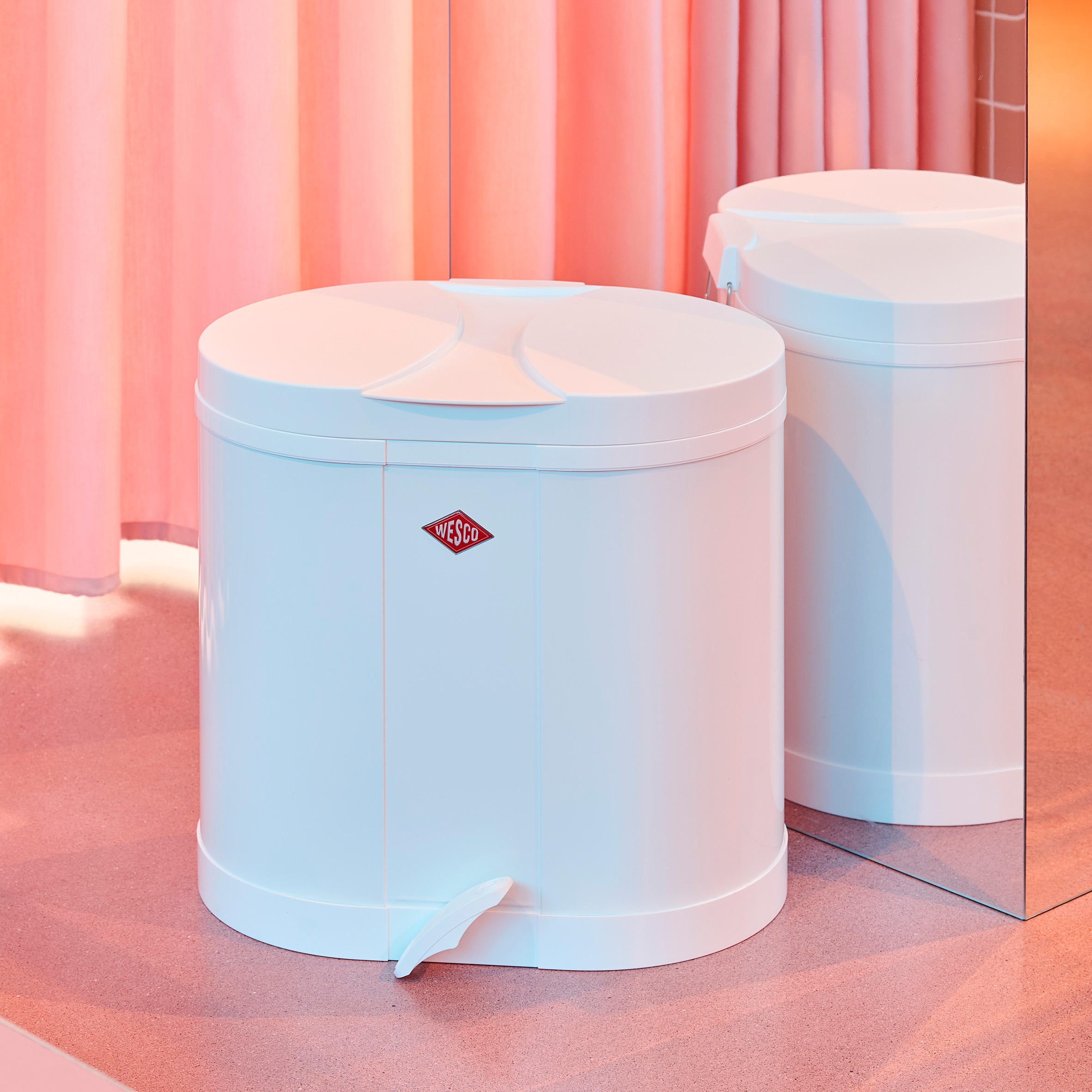 WESCO Mülltrennsystem »Ökosammler 170 (Beta)« 2 Behälter mit Kunststoffeinsatz, Deckel und Fußtritt aus Kunststoff, Bodenring