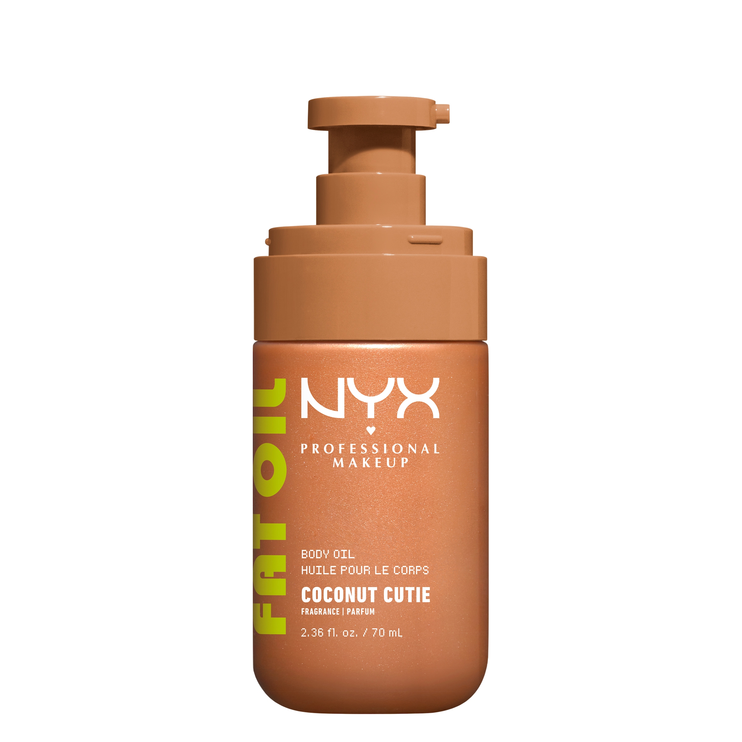 NYX PROFESSIONAL MAKEUP Körperöl »FAT OIL BODY OIL COCONUT CUTIE« für strahlenden Glow am Körper, duftet nach Kokosnuss