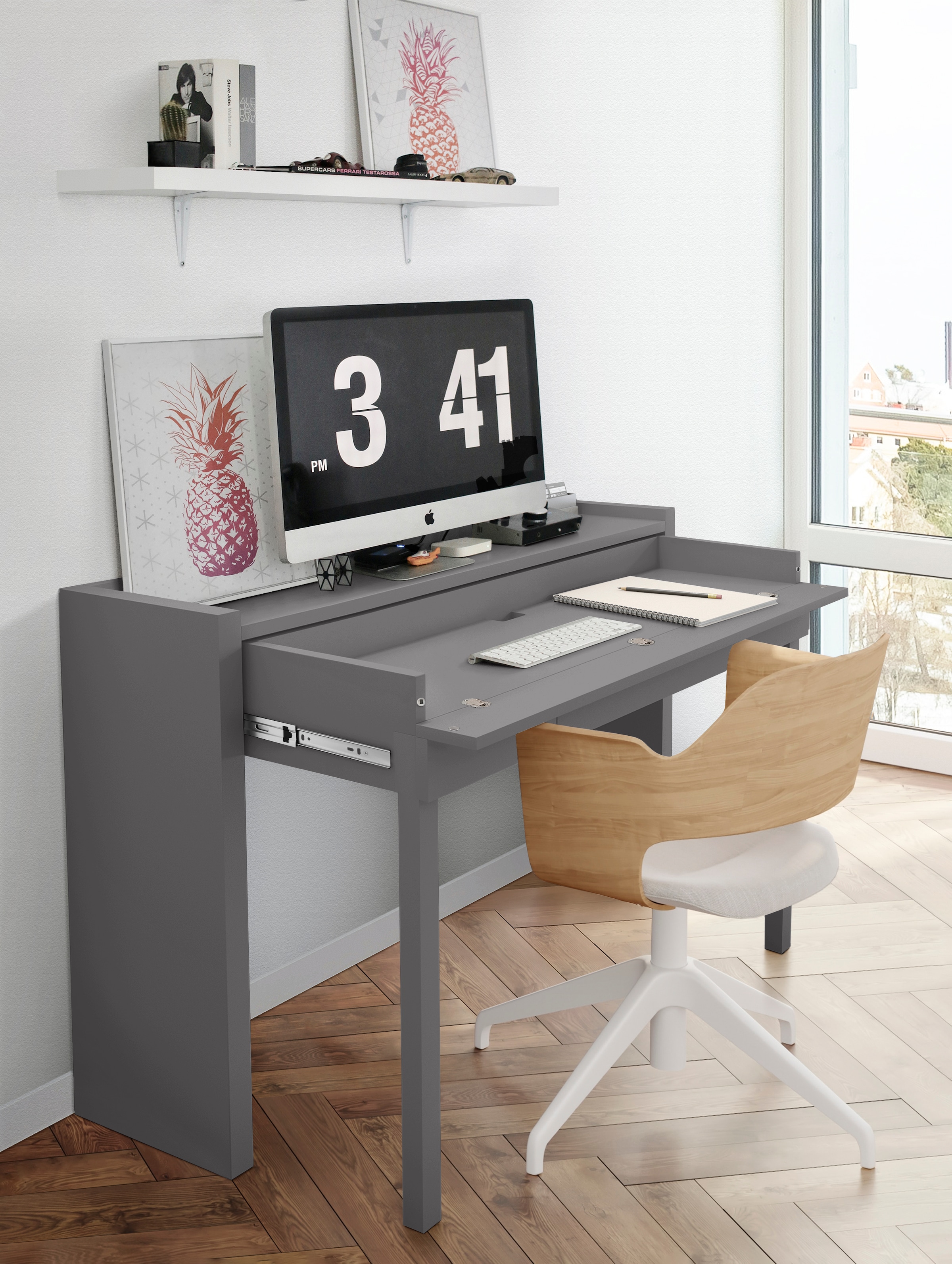 Woodman Schreibtisch »Desk 16«, skandinavisches Design, Home Office, praktisch ausziehbar