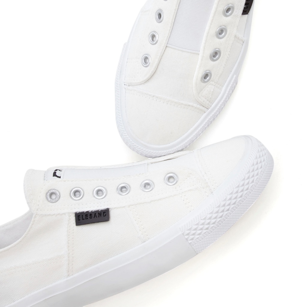 Elbsand Slip-On Sneaker, aus Textil, bequemer Elastik Einsatz, Halbschuh, Slipper,Freizeitschuh