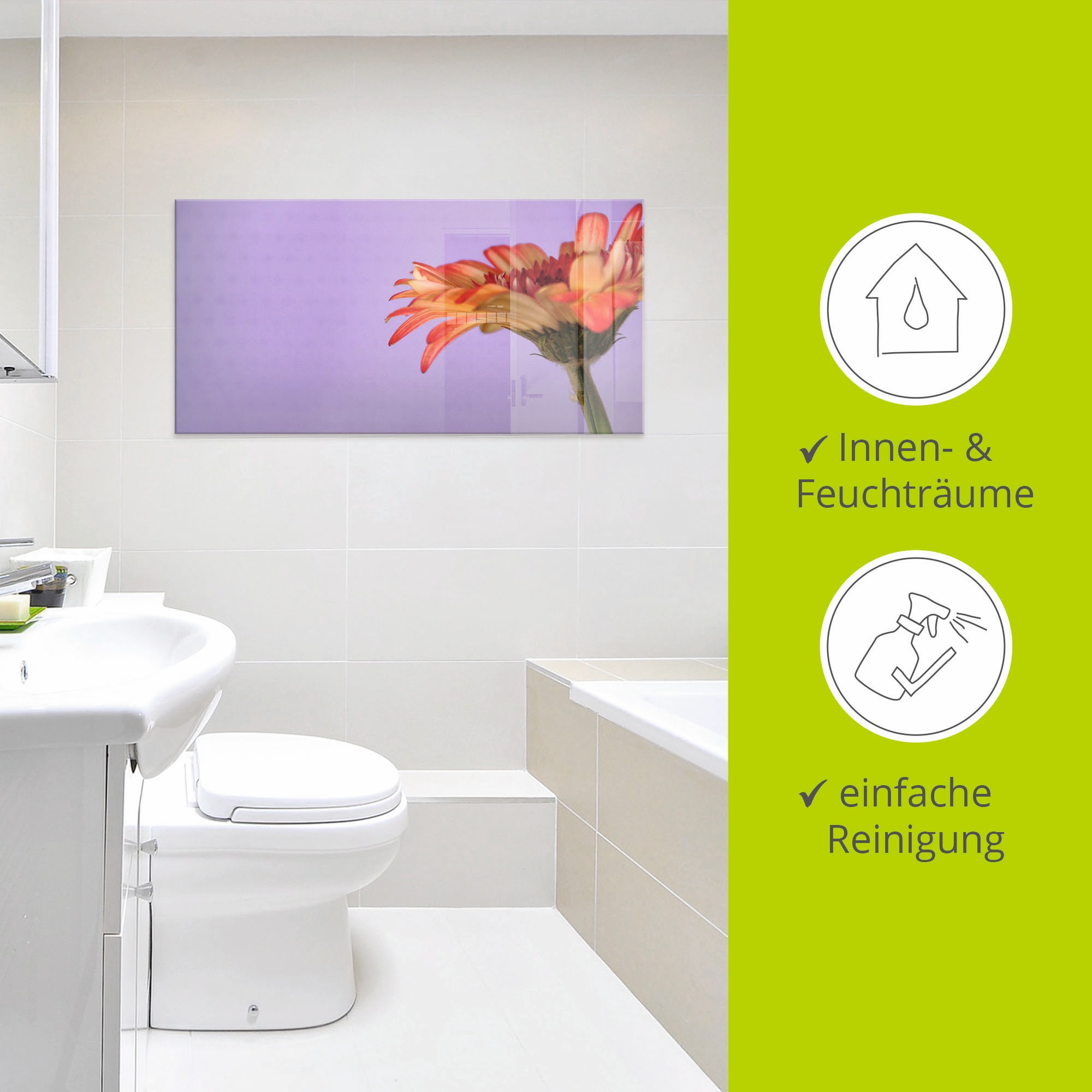 Artland Glasbild »Blume«, Blumen, (1 St.), in verschiedenen Größen