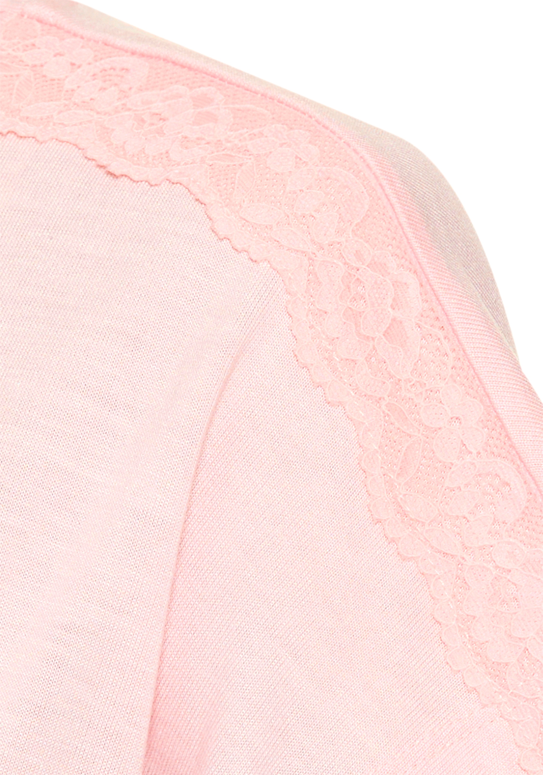 LASCANA Pyjamaoberteil 1-teilig,  mit Spitzenbesatz an der Schulter