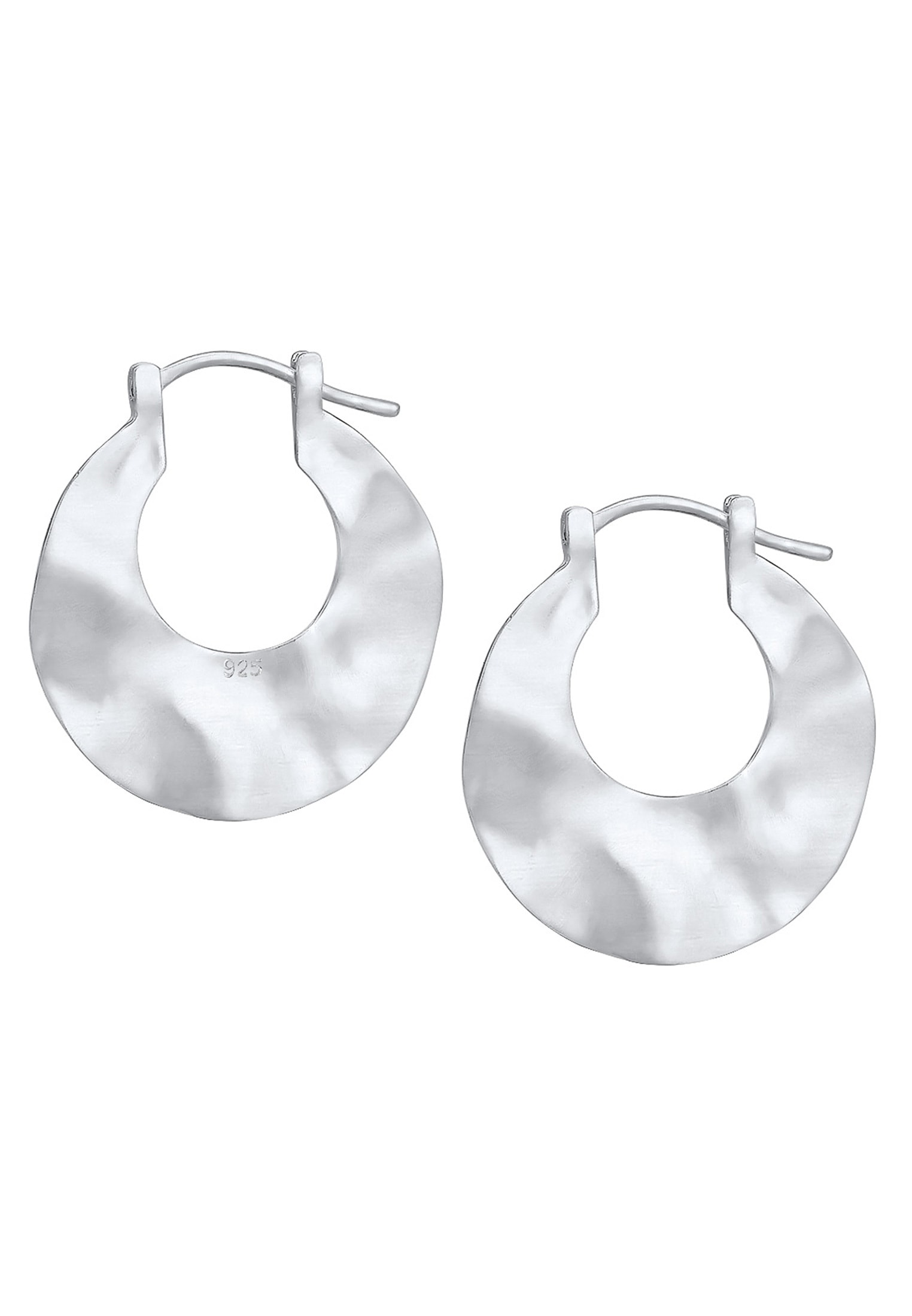 Elli Paar Creolen »Ohrringe Creolen Wellen Organic Look 925 Sterling Silber«