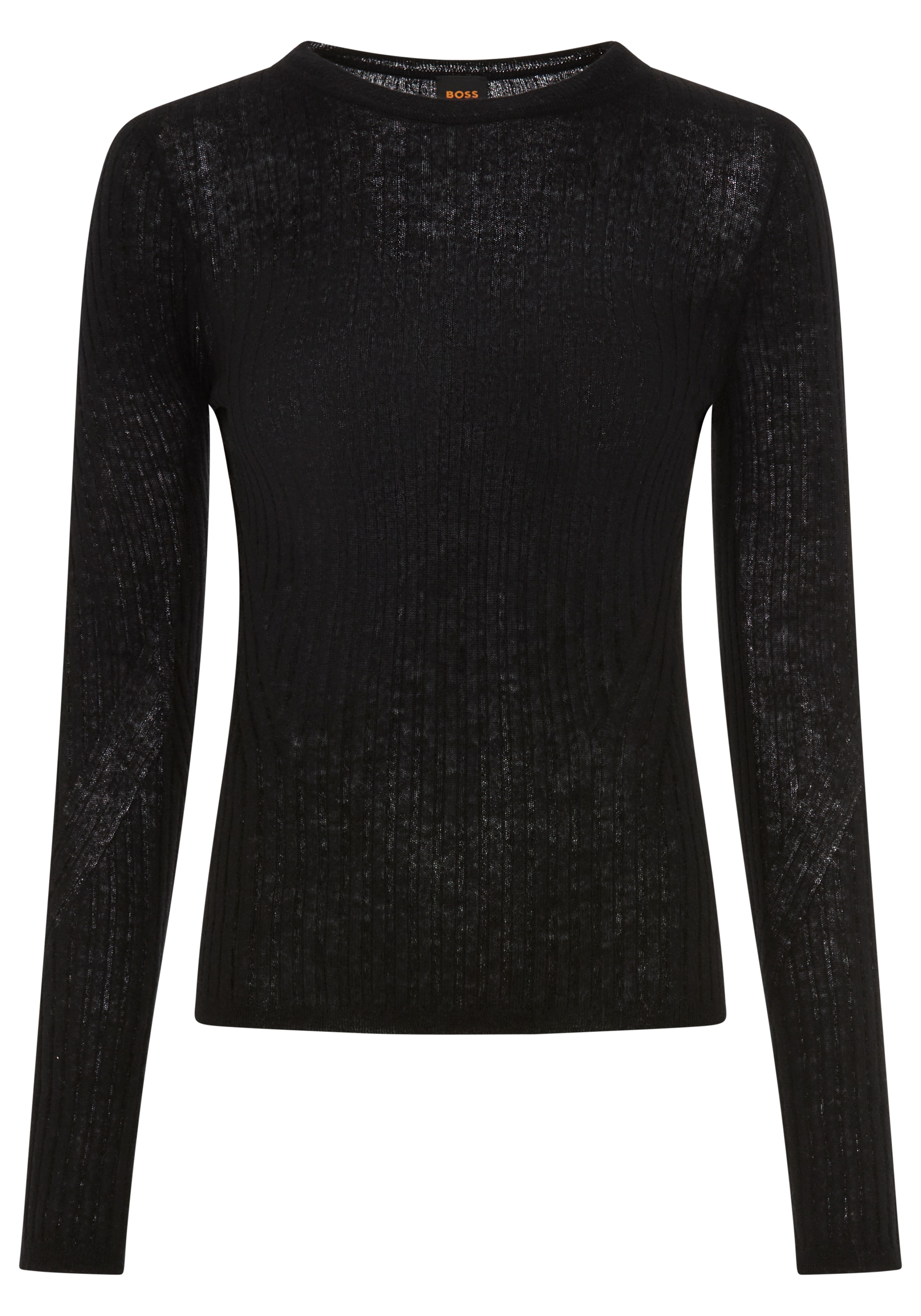 BOSS ORANGE Rundhalspullover »Fennoni Premium Damenmode« Schurwoll-Mix, slim fit