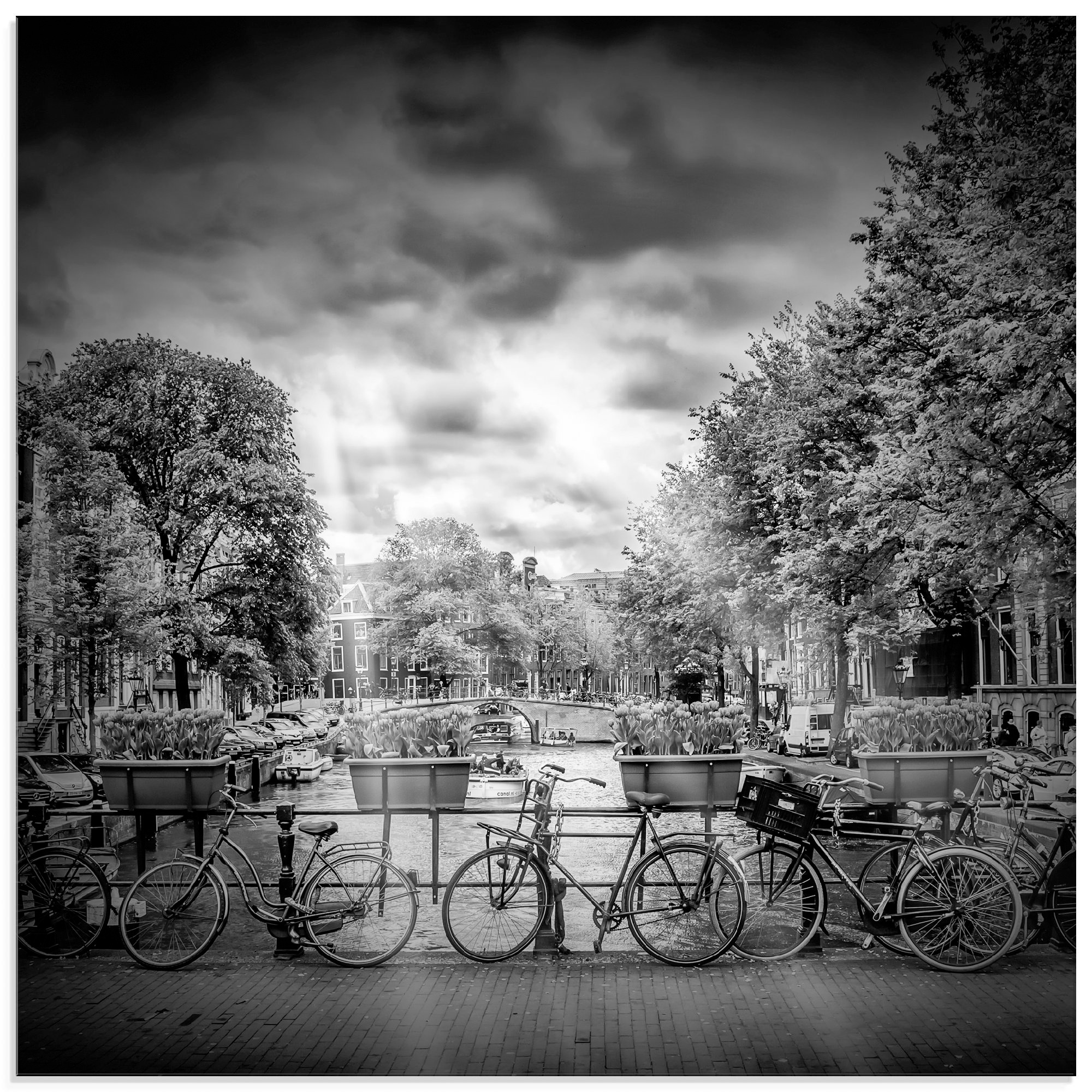 Artland Glasbild »Amsterdam Herengracht«, Niederlande, (1 St.)