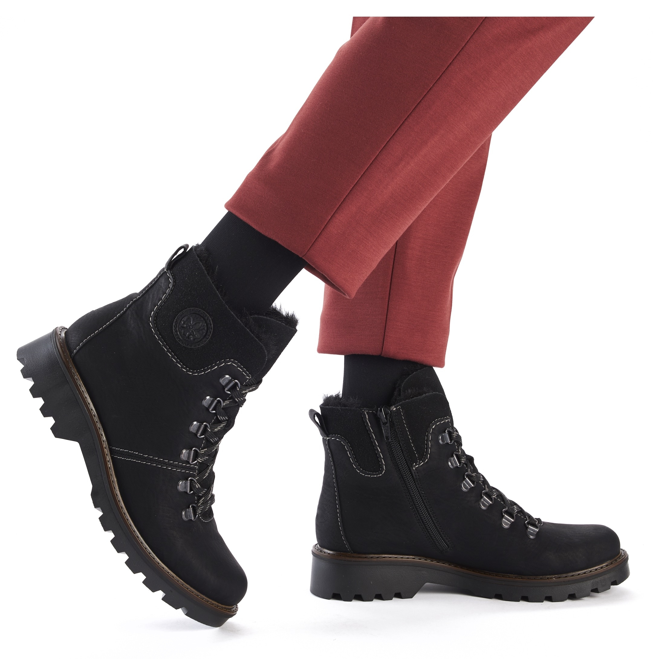 Rieker Winterstiefelette, Schnürboots, Outdoorstiefelette, Bergsteiger-Look, mit Warmfutter