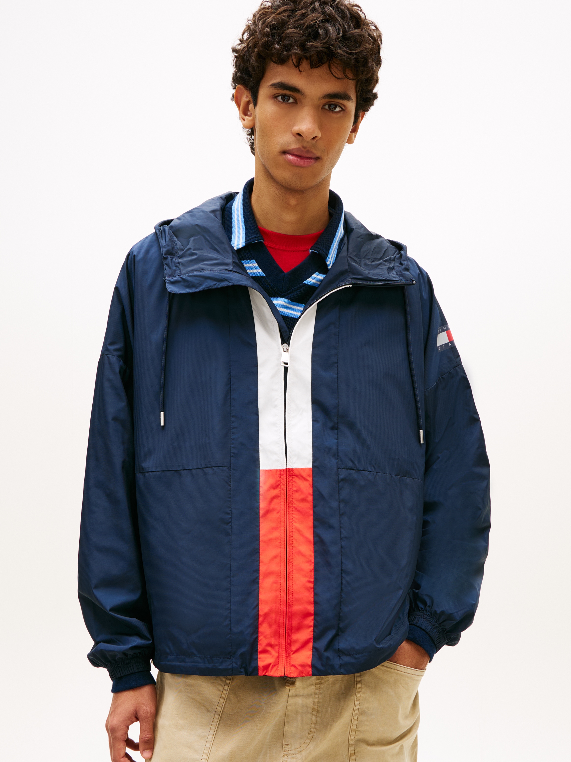 Tommy Jeans Windbreaker »CHICAGO FLAG« mit Kapuze Regular fit mit Kapuze