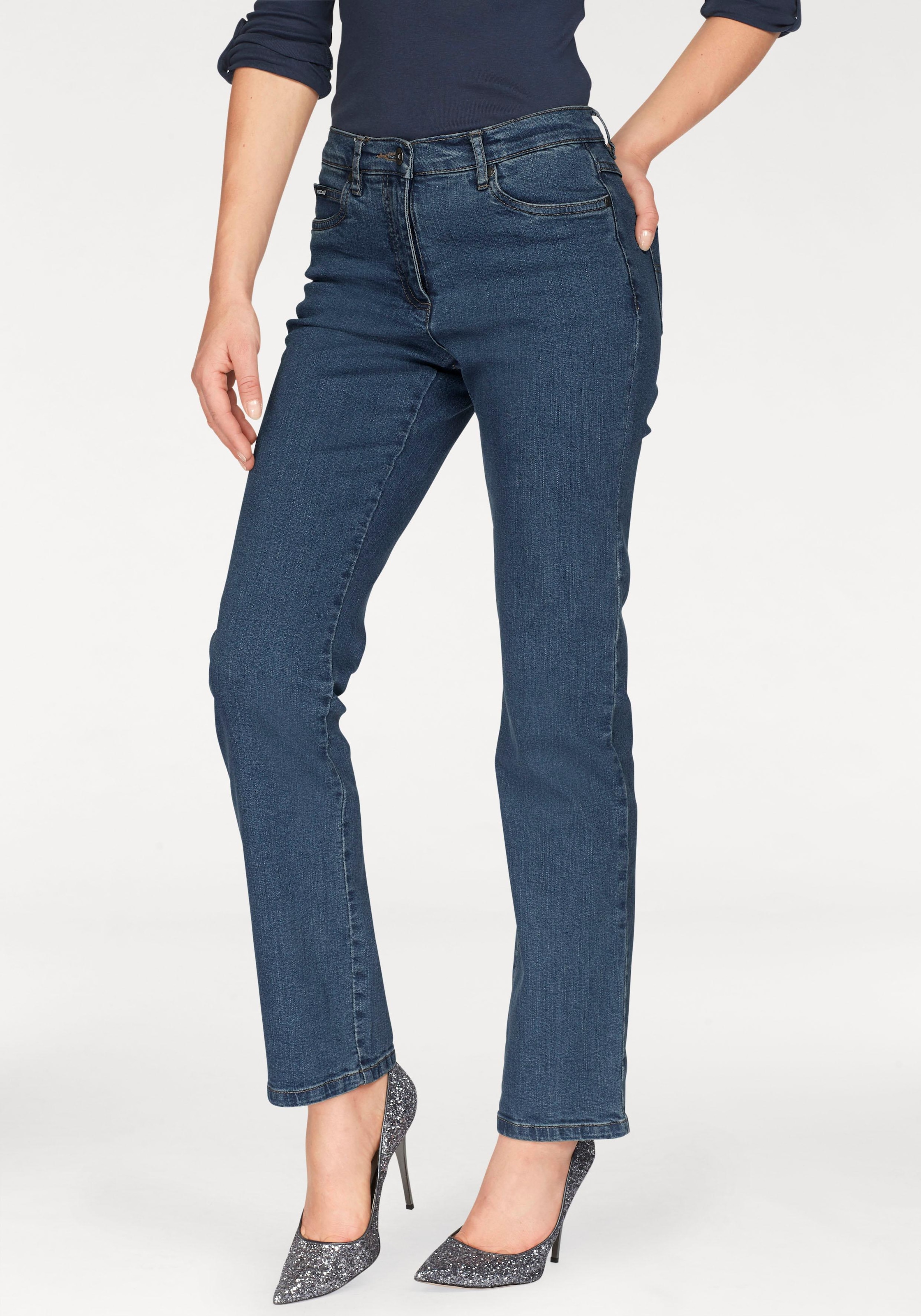 Arizona Gerade Jeans »Annett«, bequeme Passform, 5-Pocket-Style, hohe Taille