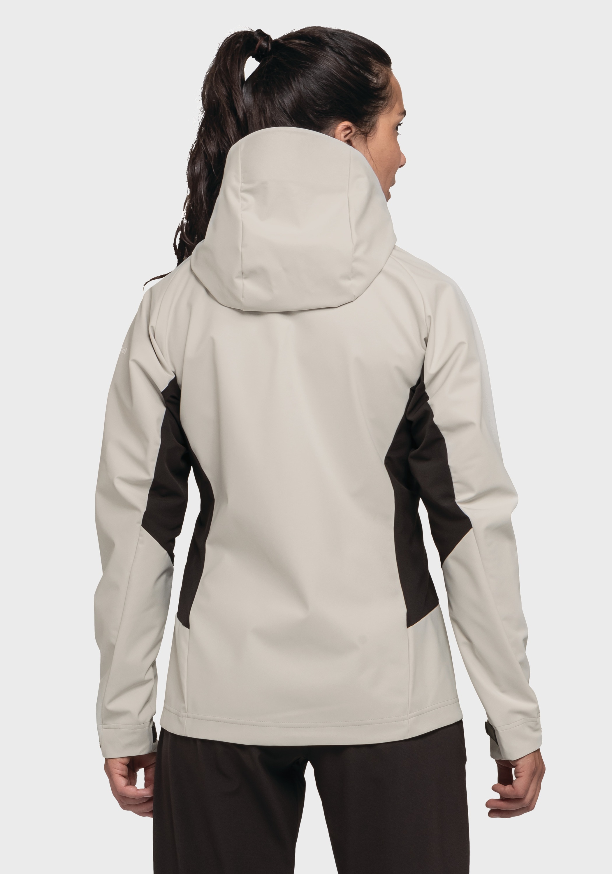 Schöffel Outdoorjacke »Mountain Softshell Jk Style Blaueis WMS«, mit Kapuze