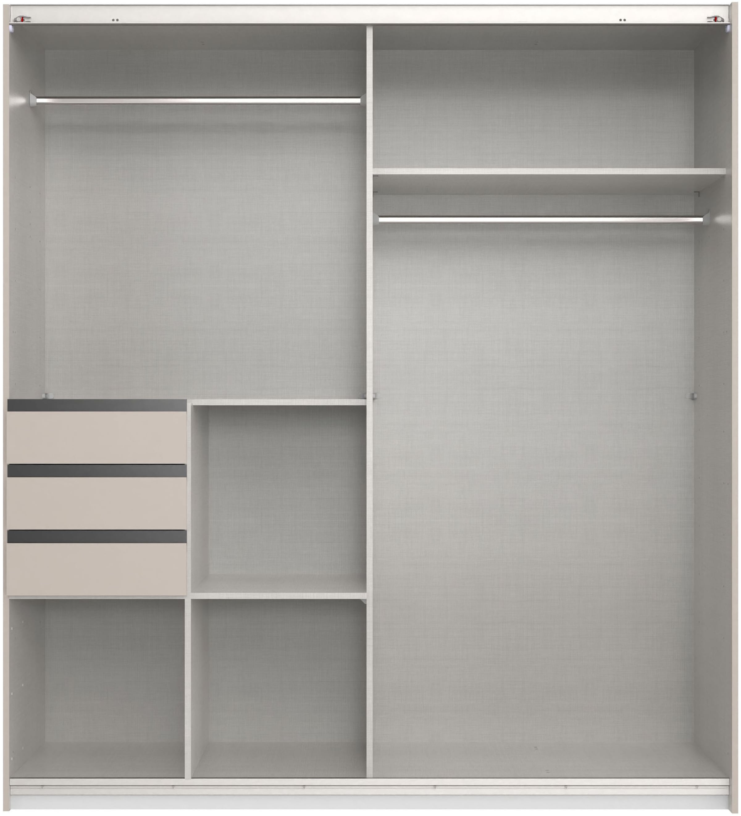 Wimex Schwebetürenschrank »SAIGON in den Breiten 180cm & 225cm, Farbe: Saharagrau« inkl. Spiegel