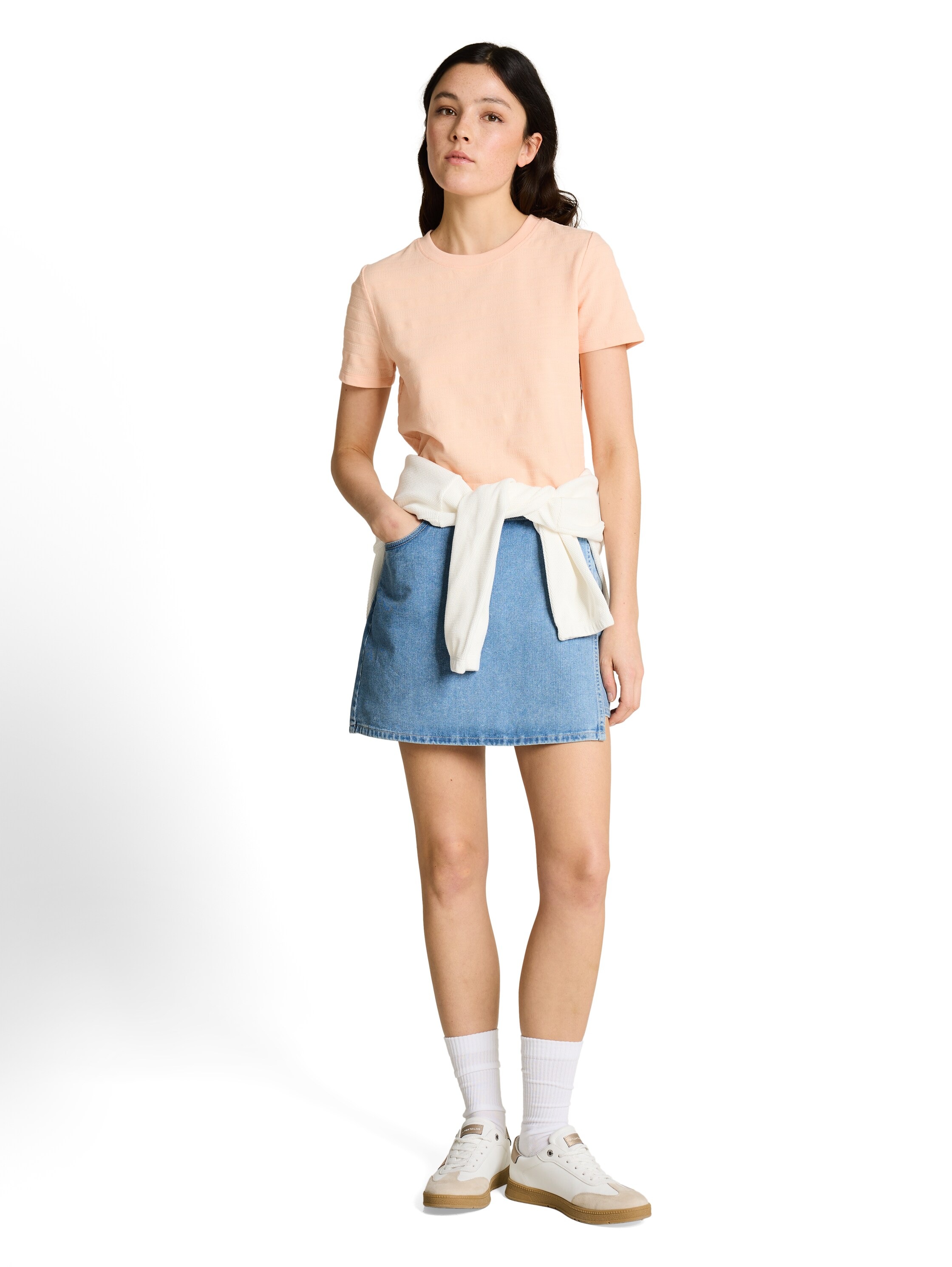 TOM TAILOR Denim Jeansshorts Skort mit seitlichem Reißverschluss