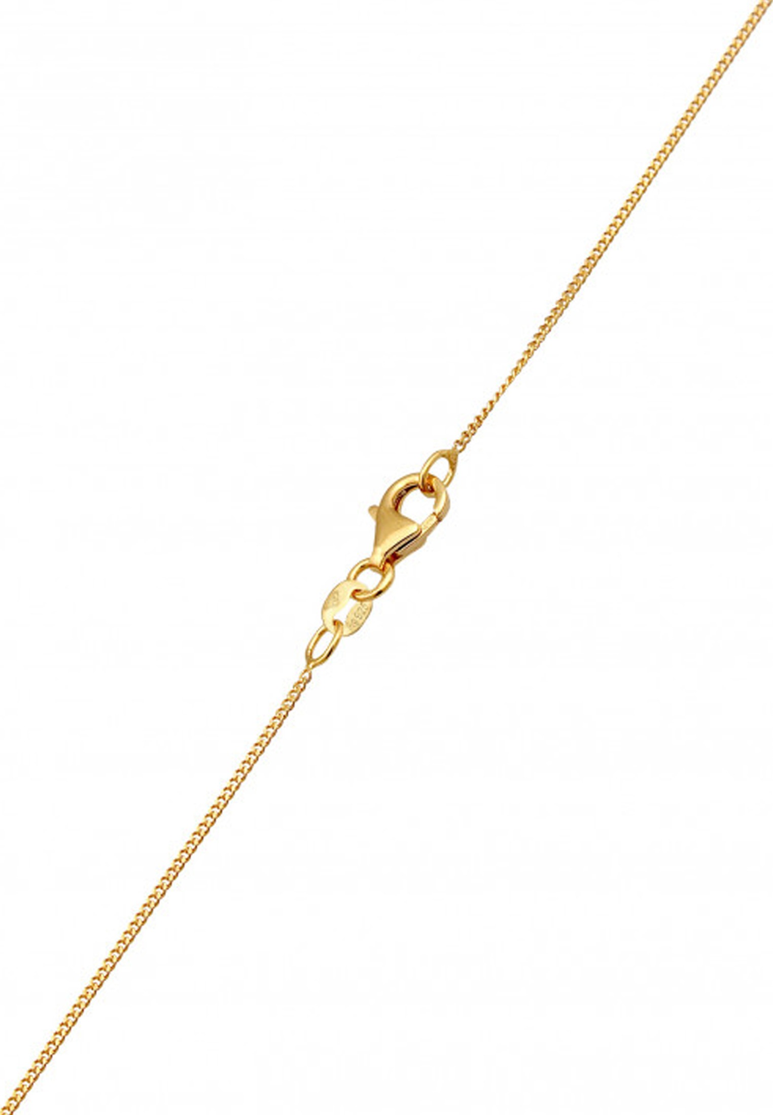 Elli Silberkette »Halskette Muschelkernperle Barock 925 Sterling Silber vergoldet«