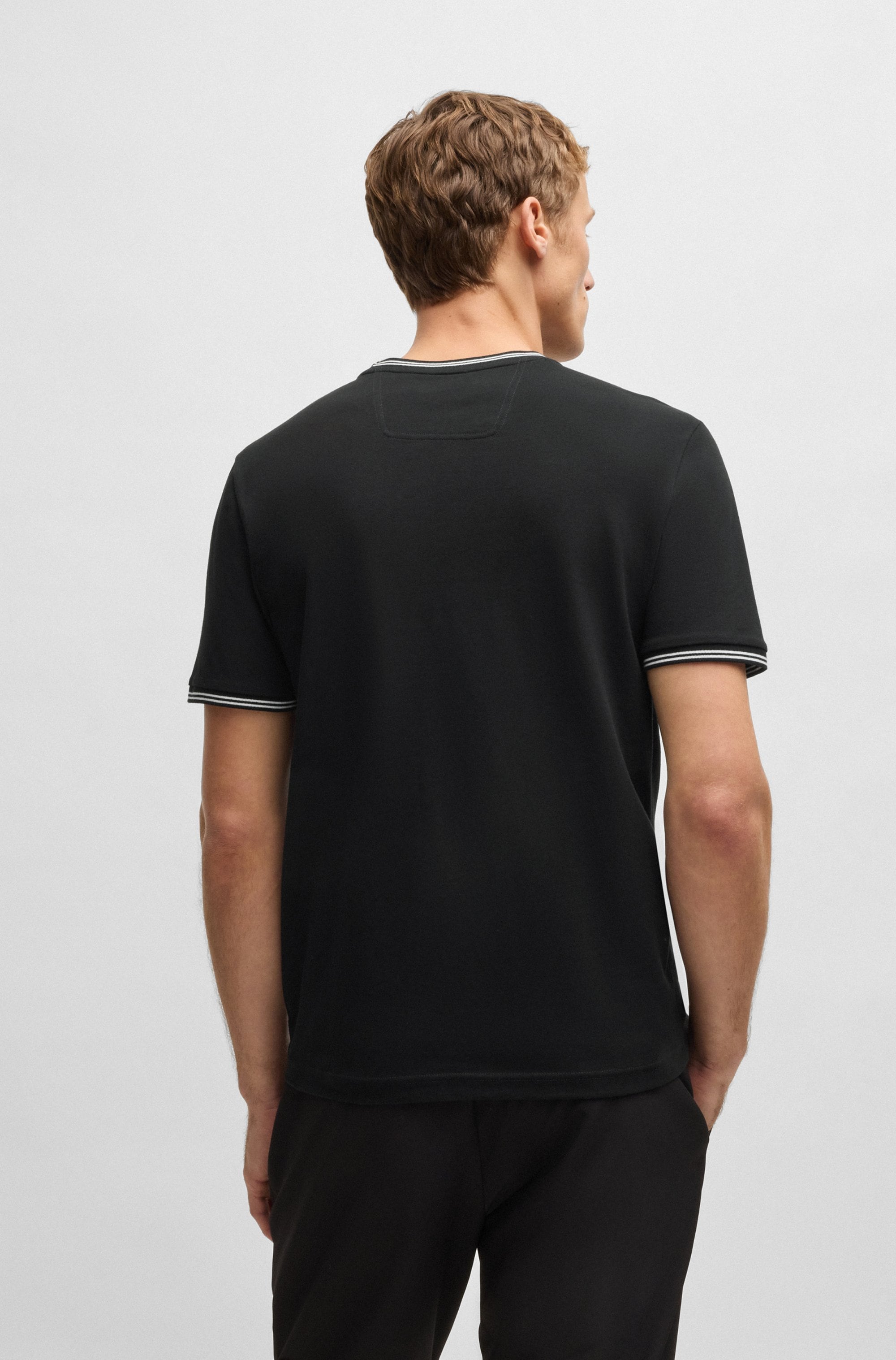 BOSS GREEN T-Shirt »Taul« aus softem Stretch-Baumwoll-Piqué, Regular Fit, Kühlend