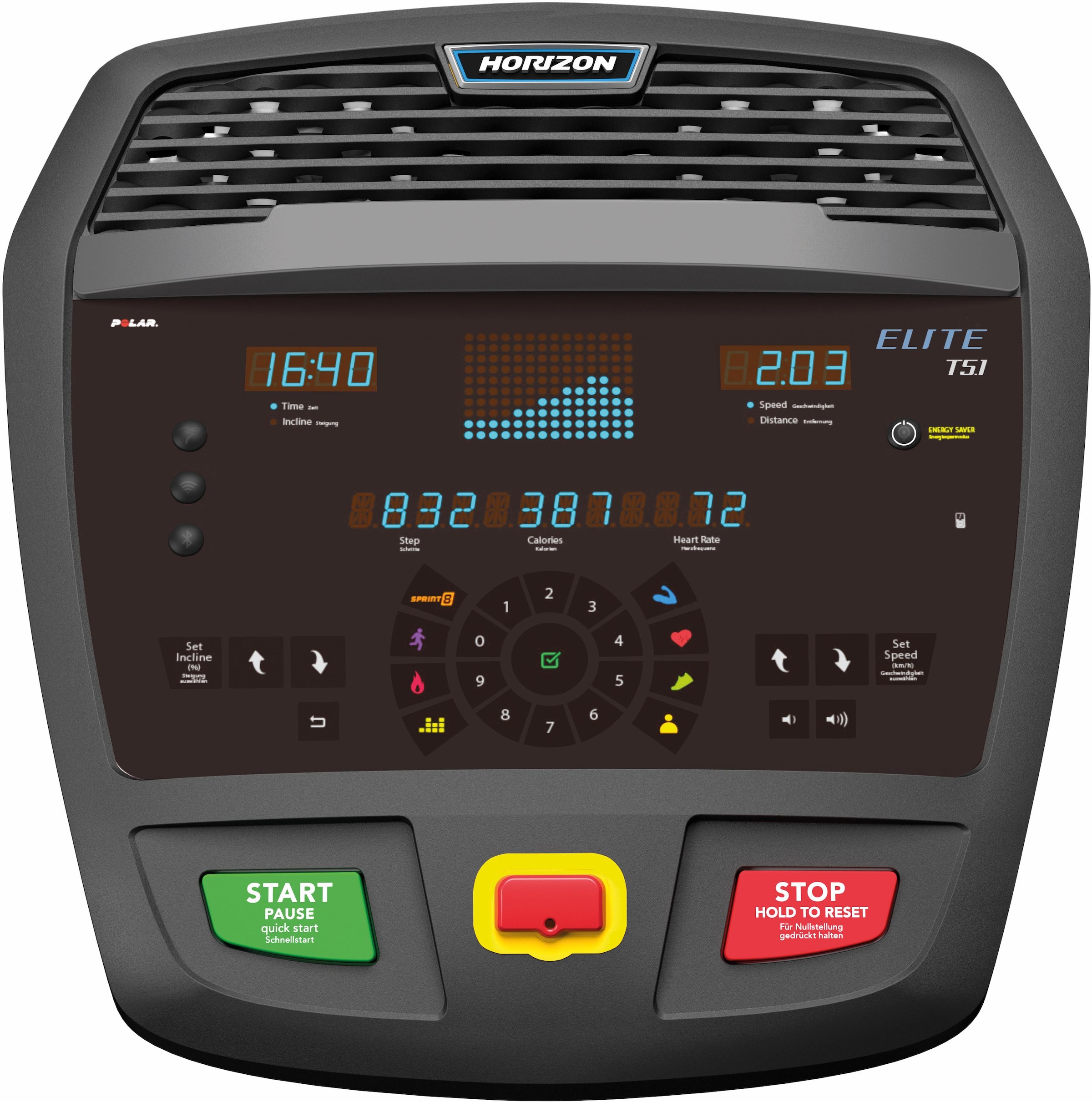 Horizon Fitness Laufband »Elite T5.1«, (Lauffläche von 153 x 50 cm), bis max. 20 km/h, klappbar