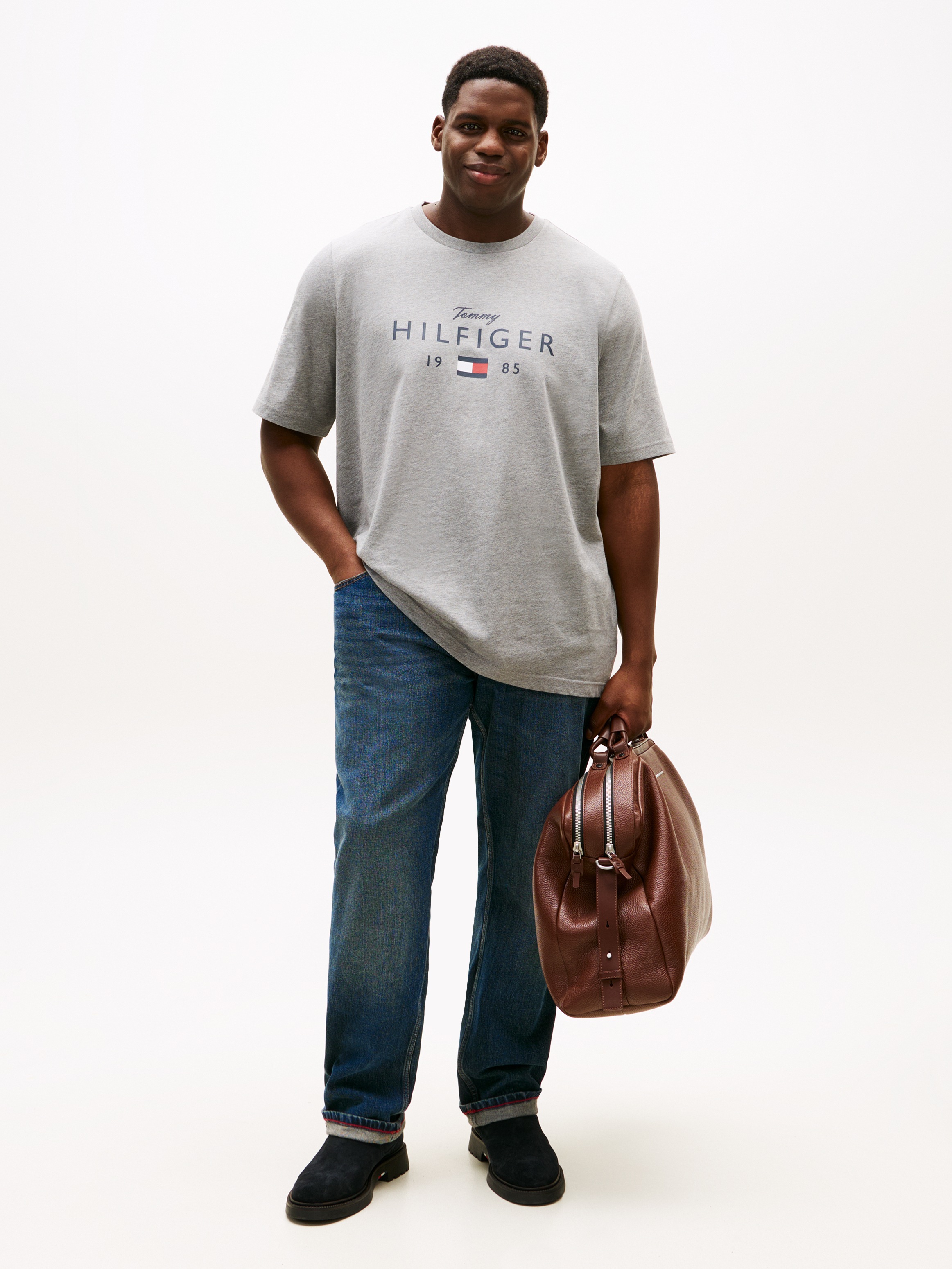 Tommy Hilfiger Big & Tall T-Shirt »BT-BRAND LOVE BIG HILFIGER« Rundhals, normale Passform, Große Größen