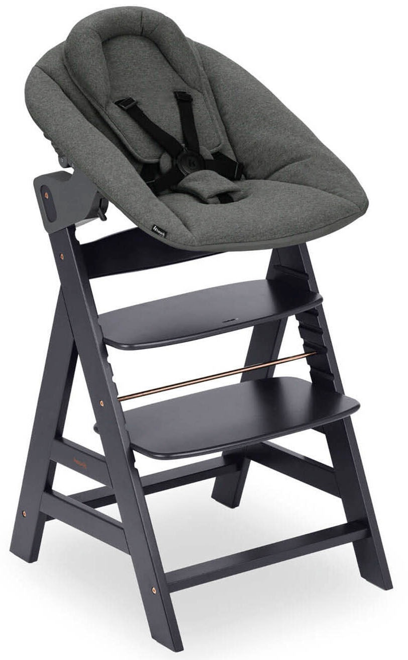 Hauck Hochstuhl »Alpha Newborn Set Plus, Dark Grey«, mit Newborn Aufsatz; FSC® - schützt Wald - weltweit