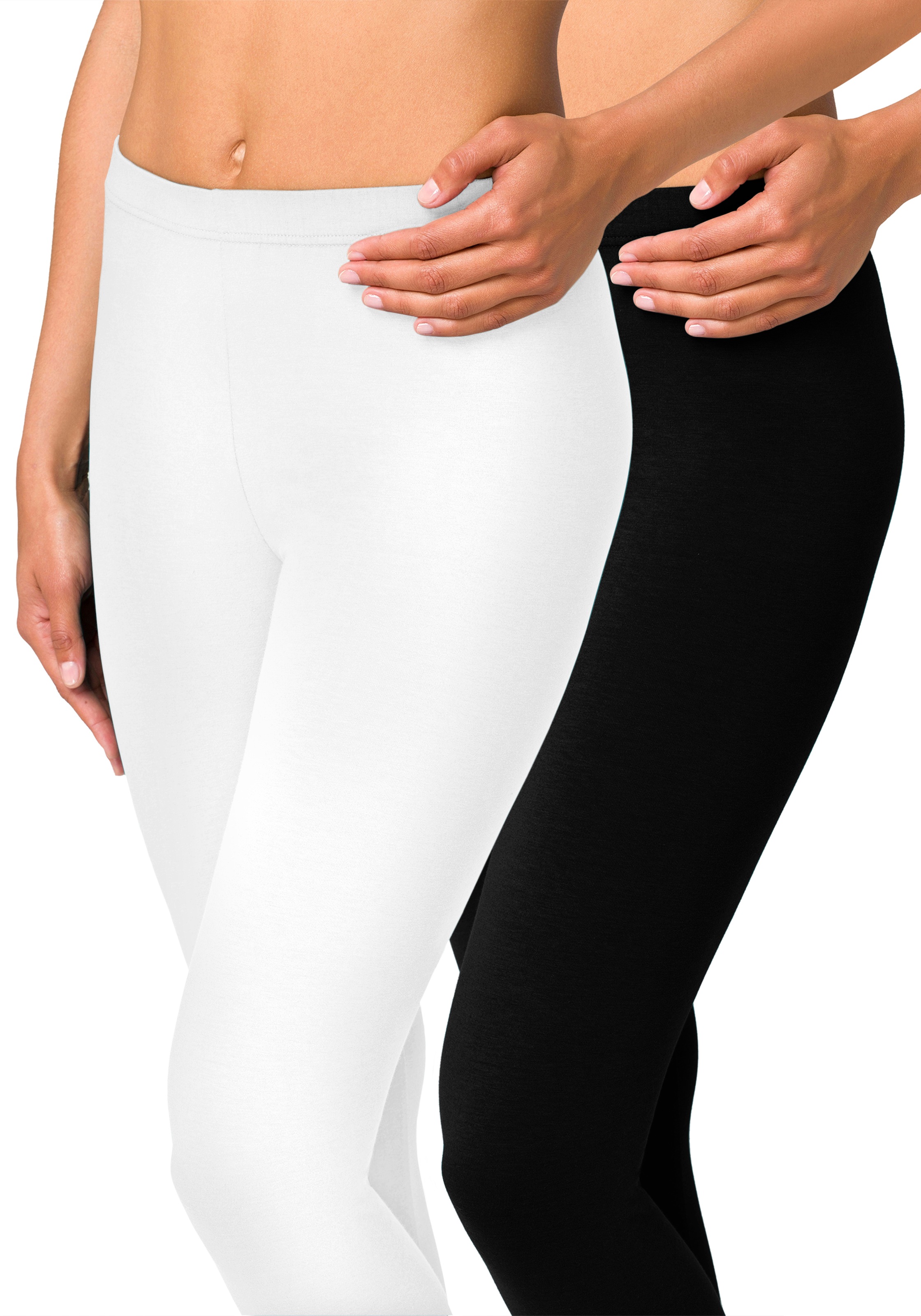 Vivance active Leggings, (2er-Pack), mit Gummibund, Loungewear