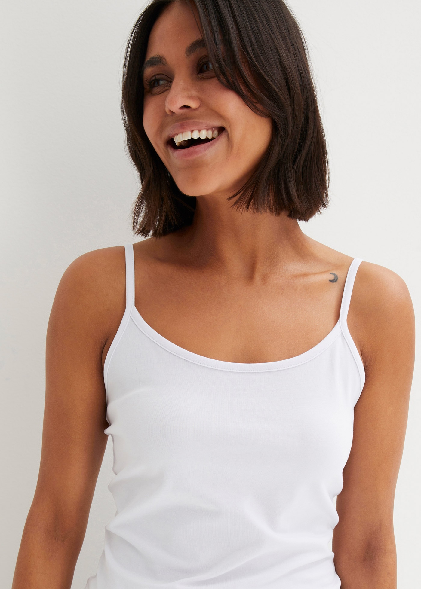 bonprix Shirttop Packung, 2 schmale Passform, ohne Ärmel, für Frühjahr und Sommer