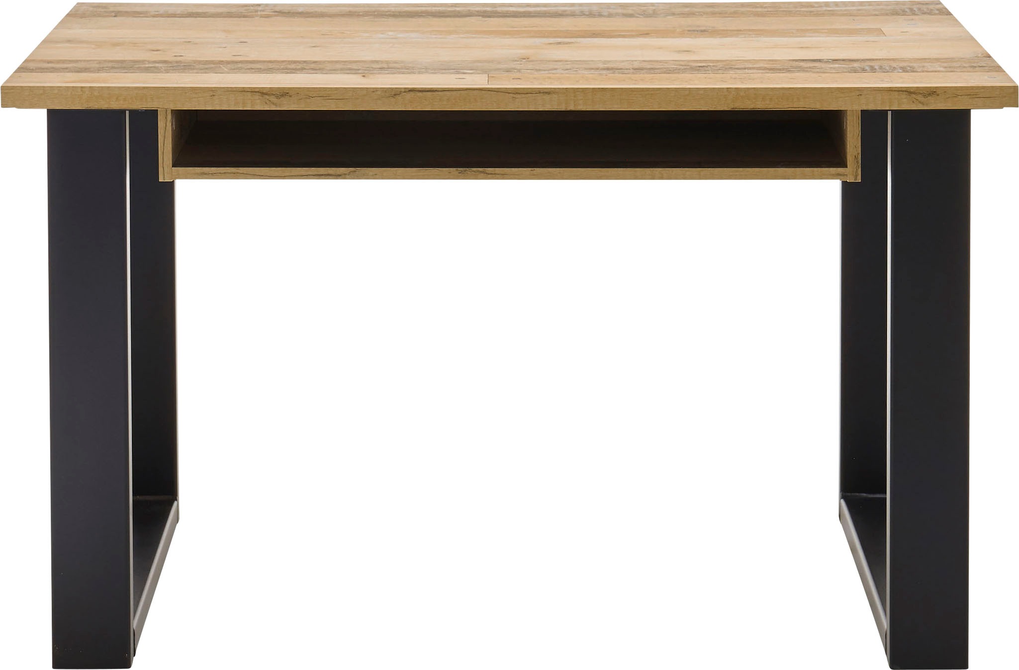 Premium collection by Home affaire Arbeitstisch »SHERWOOD«, in modernem Holz Dekor, mit Scheunentorbeschlag aus Metall, Breite 93 cm